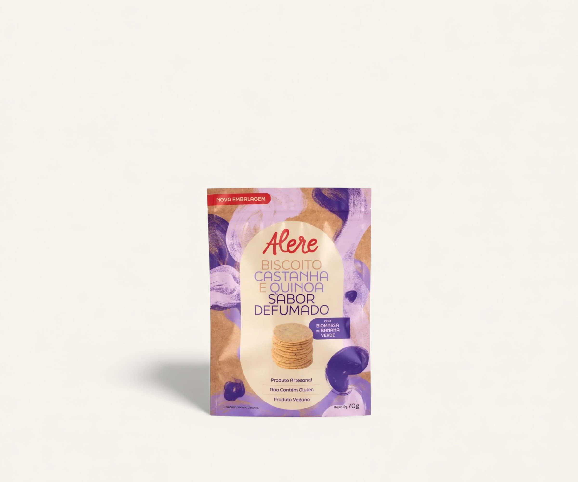 Biscoito de castanha e quinoa defumado 70g