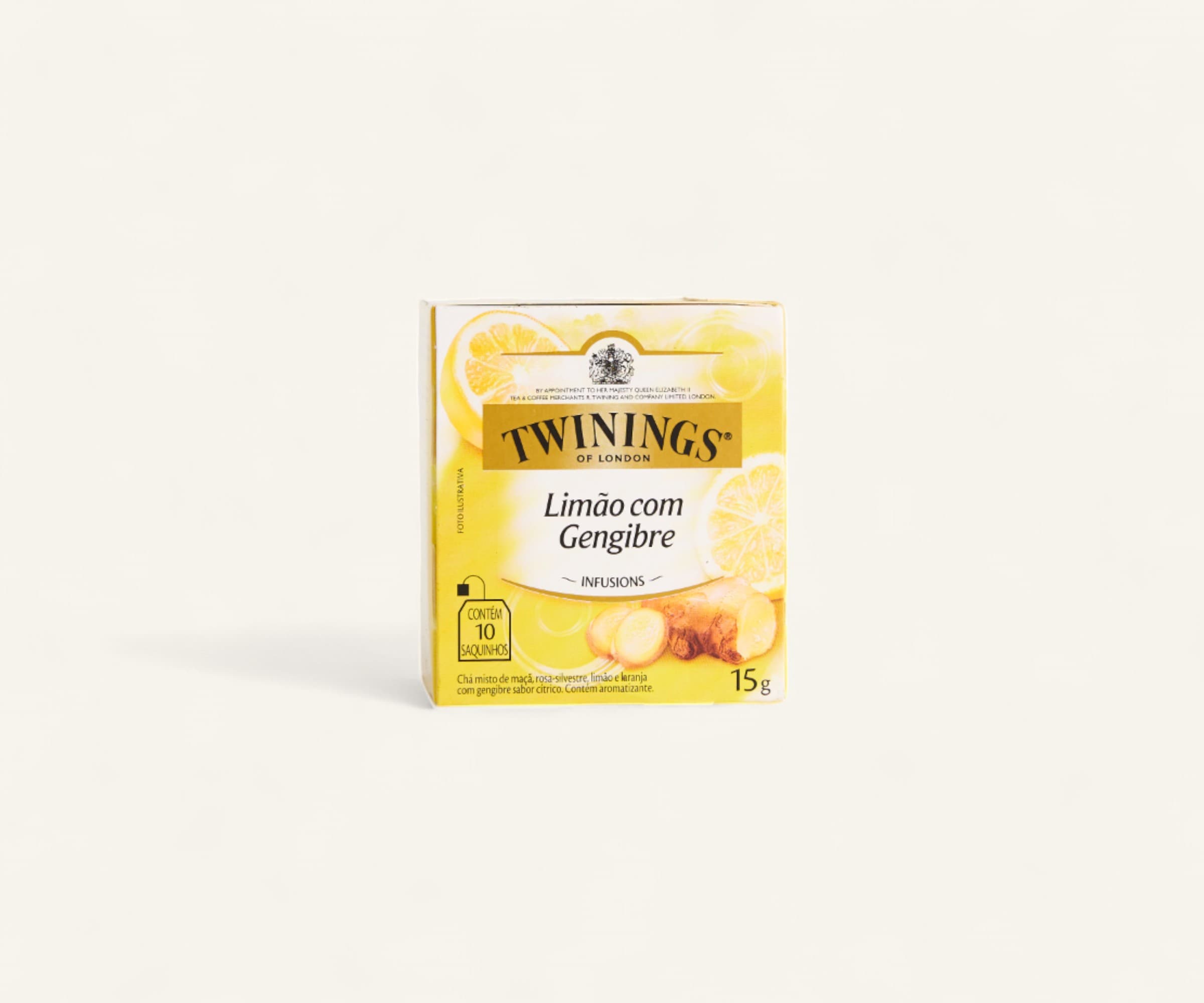 Chá misto limão e gengibre 10 sachês Twinings 20g