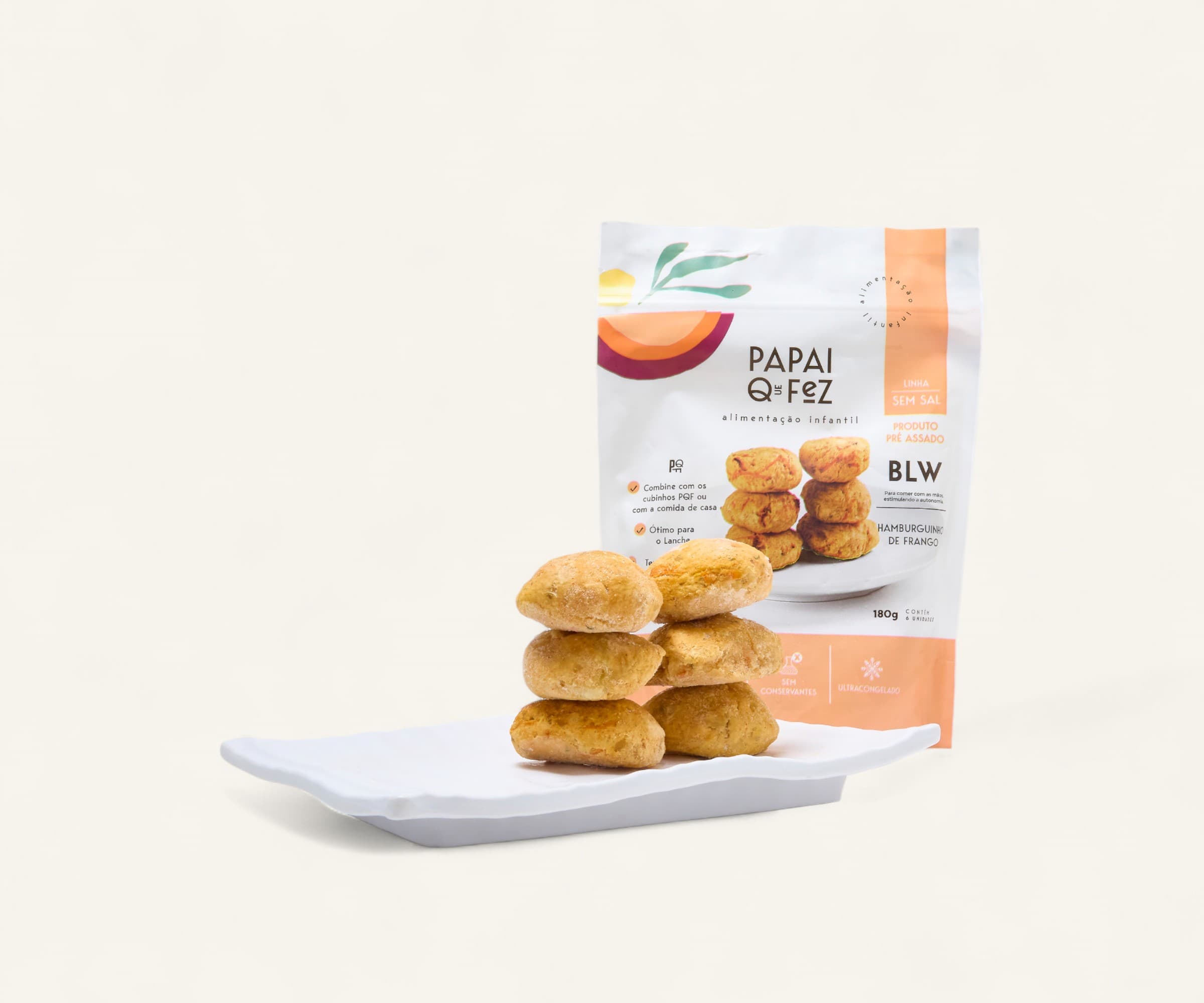 Hambúrguer de frango com batata doce Papai que Fez 180g