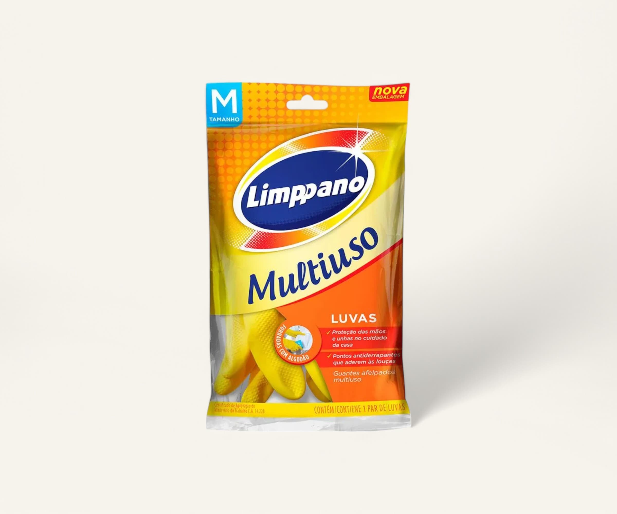 Luva multiuso amarela M Limppano