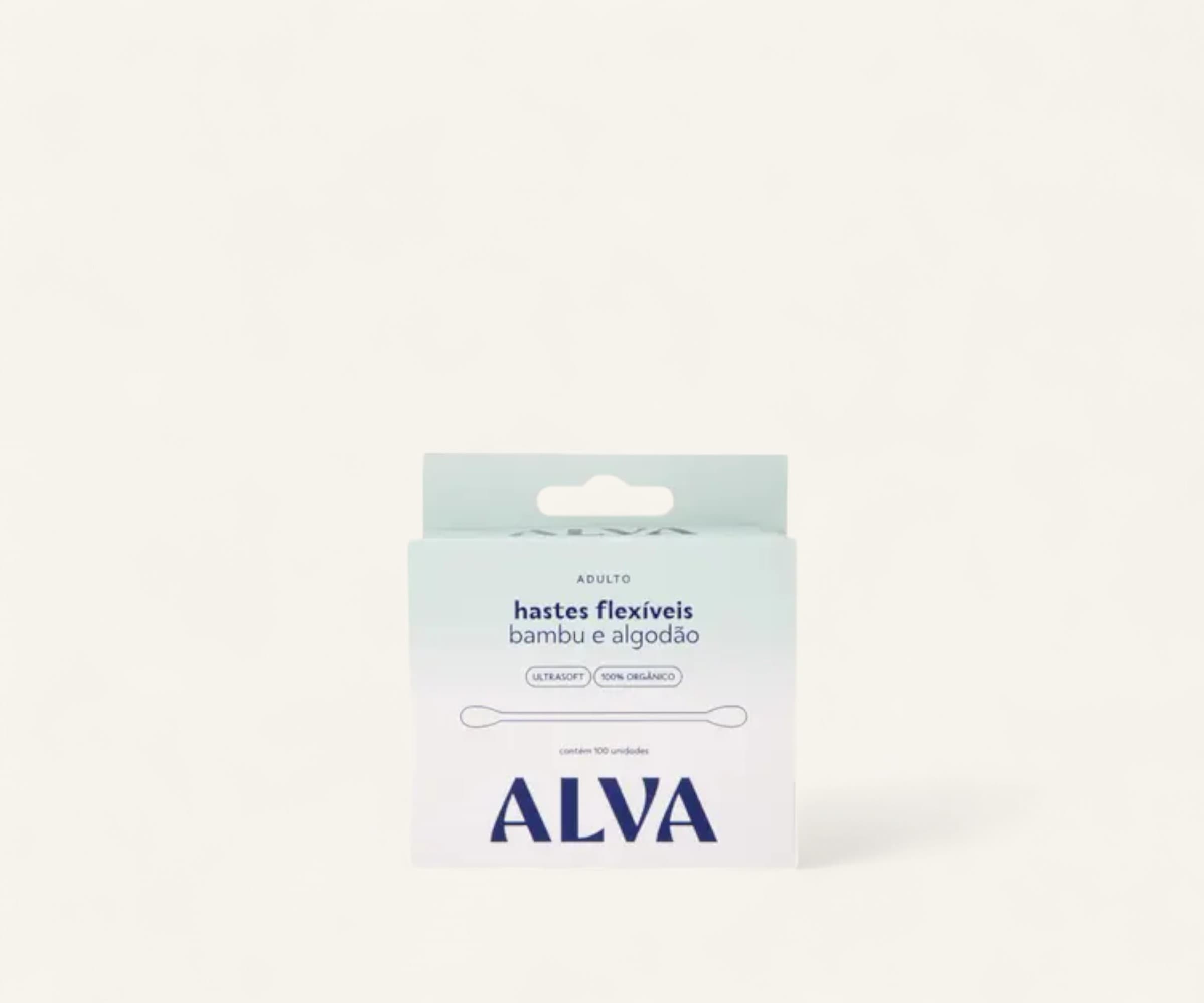 Hastes flexíveis de bambu com ponta de algodão Alva 100un