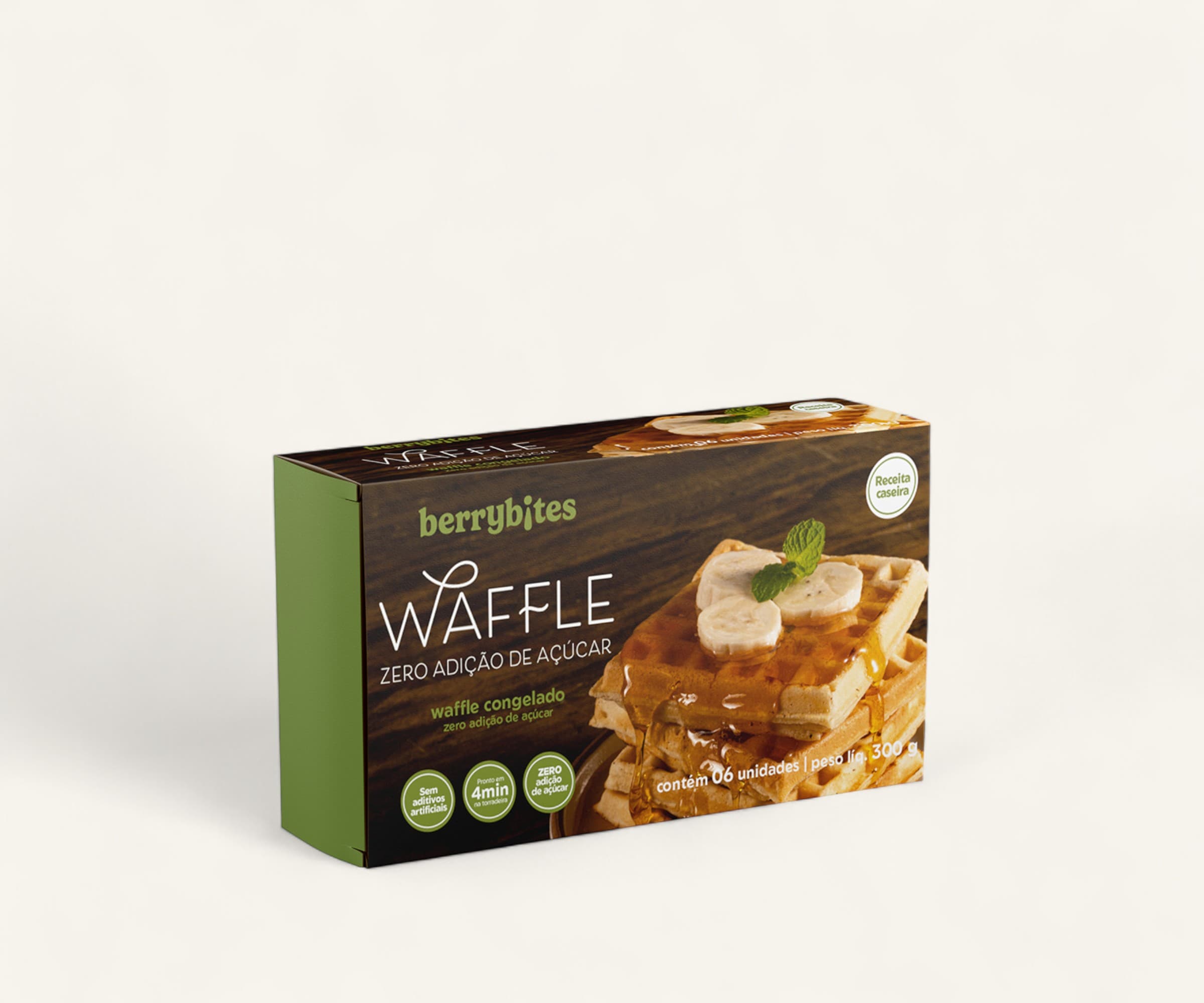 Waffles zero adição de açúcar 300g (6un - 50g)