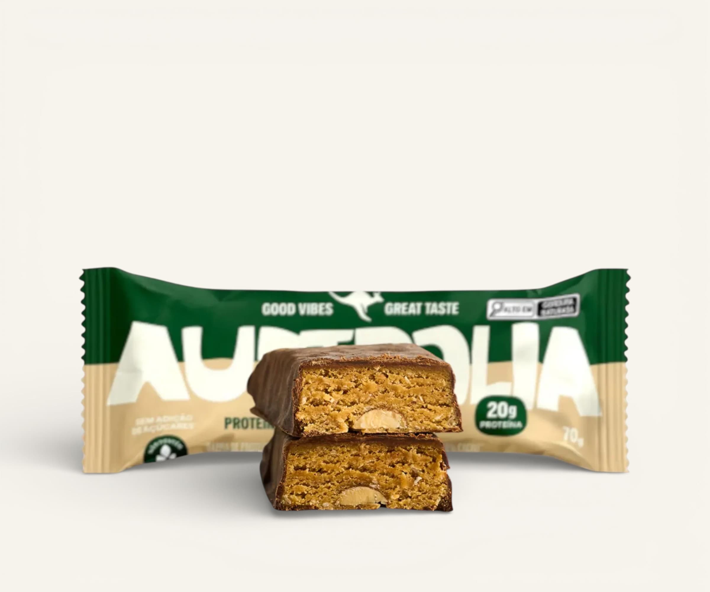 Barra de proteína vegana Australia vanilla coconut 20g proteína 70g