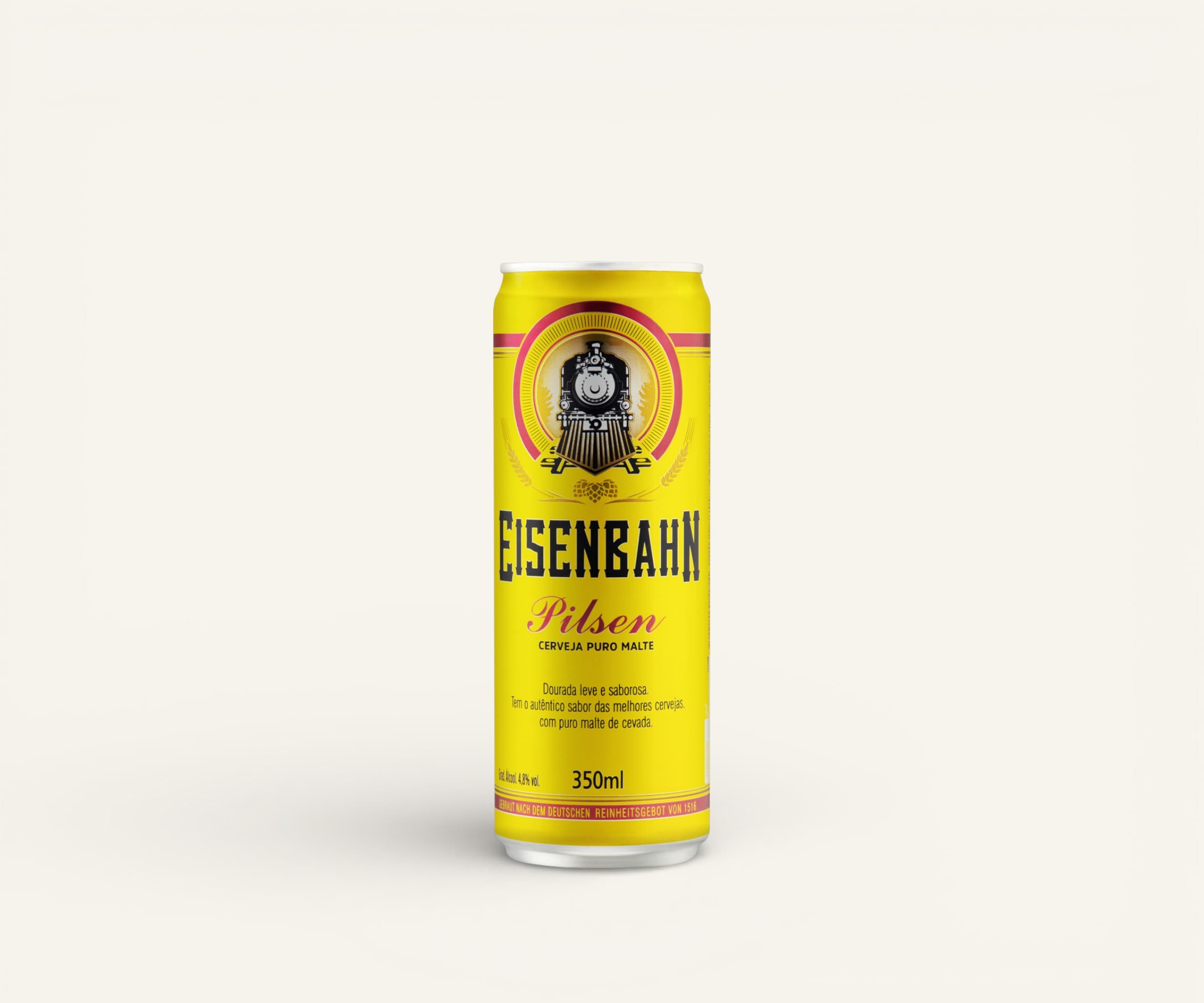 Cerveja puro malte pilsen Eisenbahn lata 350ml