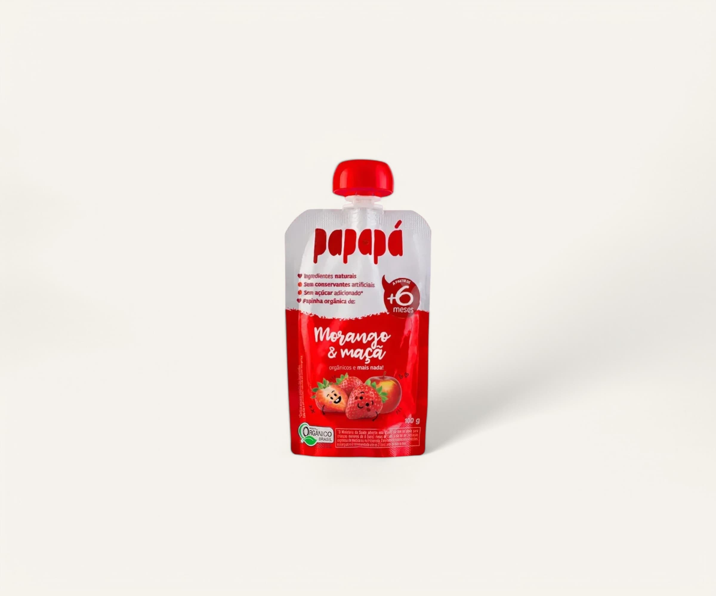 Papinha de morango e maçã orgânica Papapá 100g