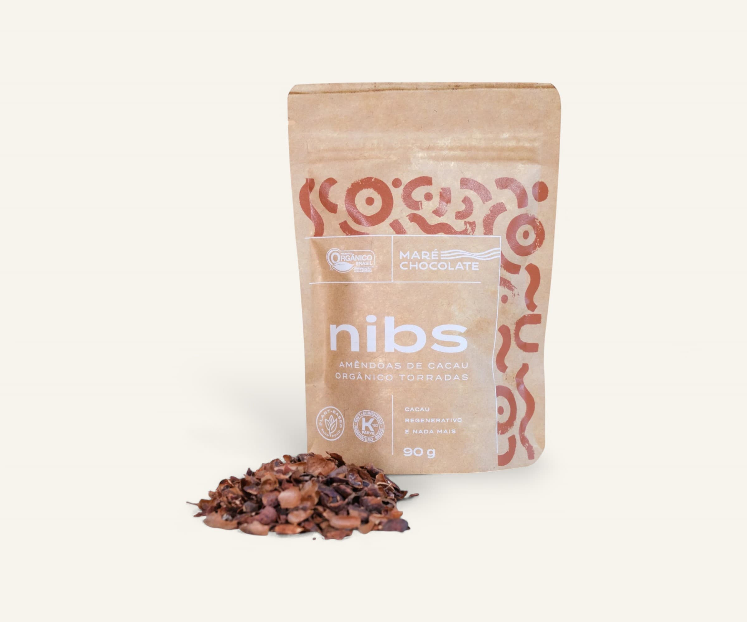 Nibs de amêndoa de cacau orgânico 90g