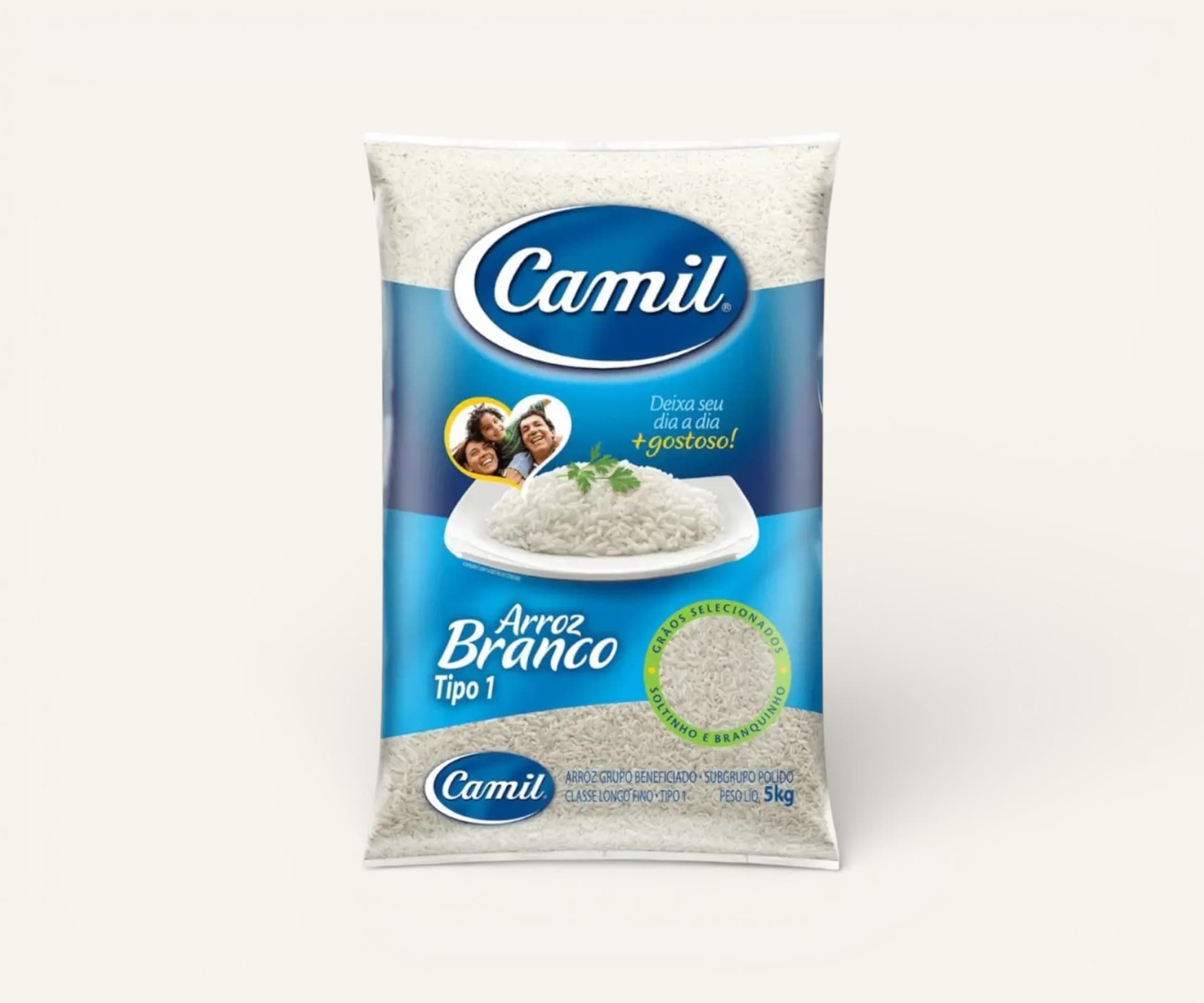 Arroz branco longo fino Camil 5kg