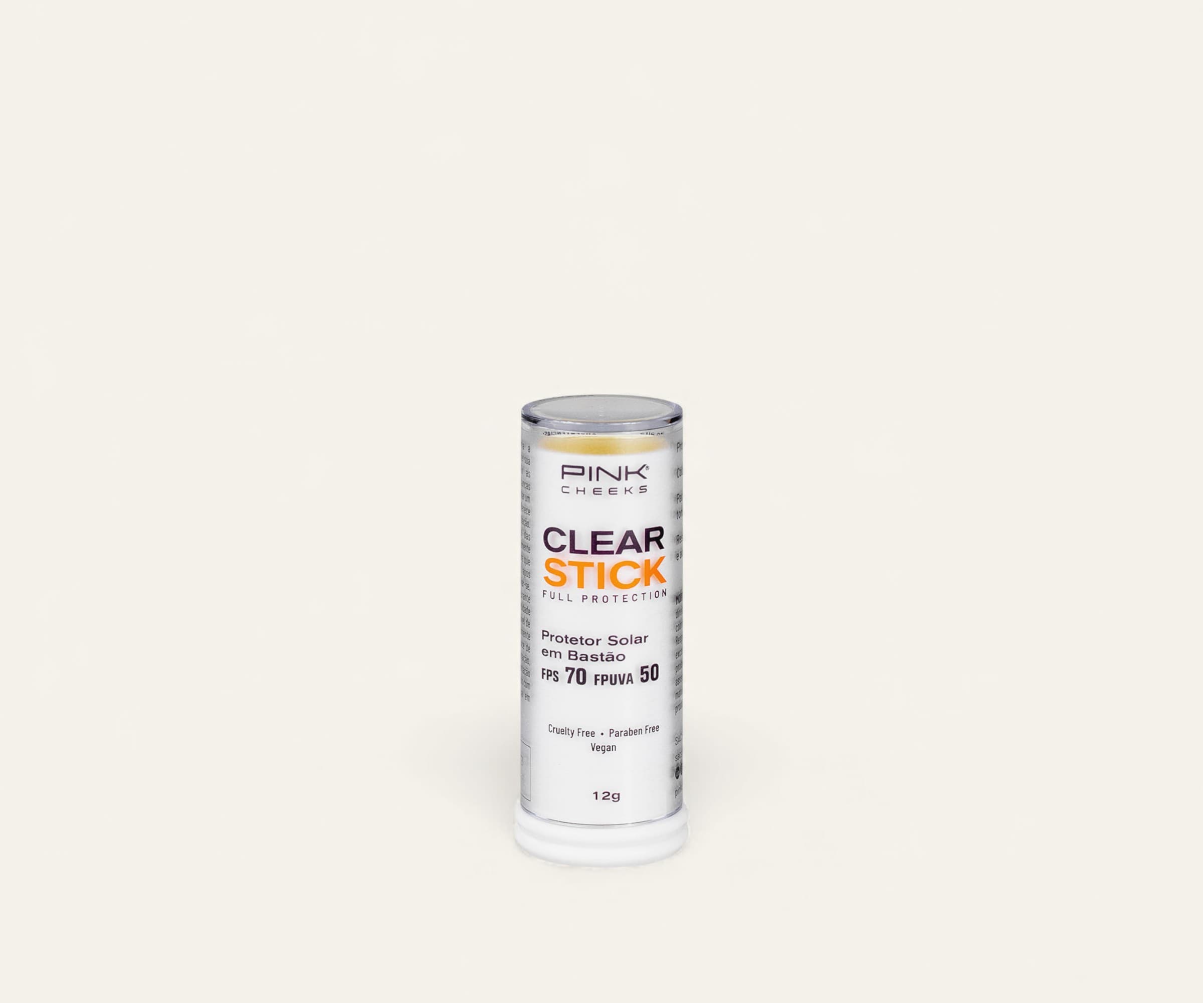 Clear Stick protetor solar FPS 70 sem cor 12g