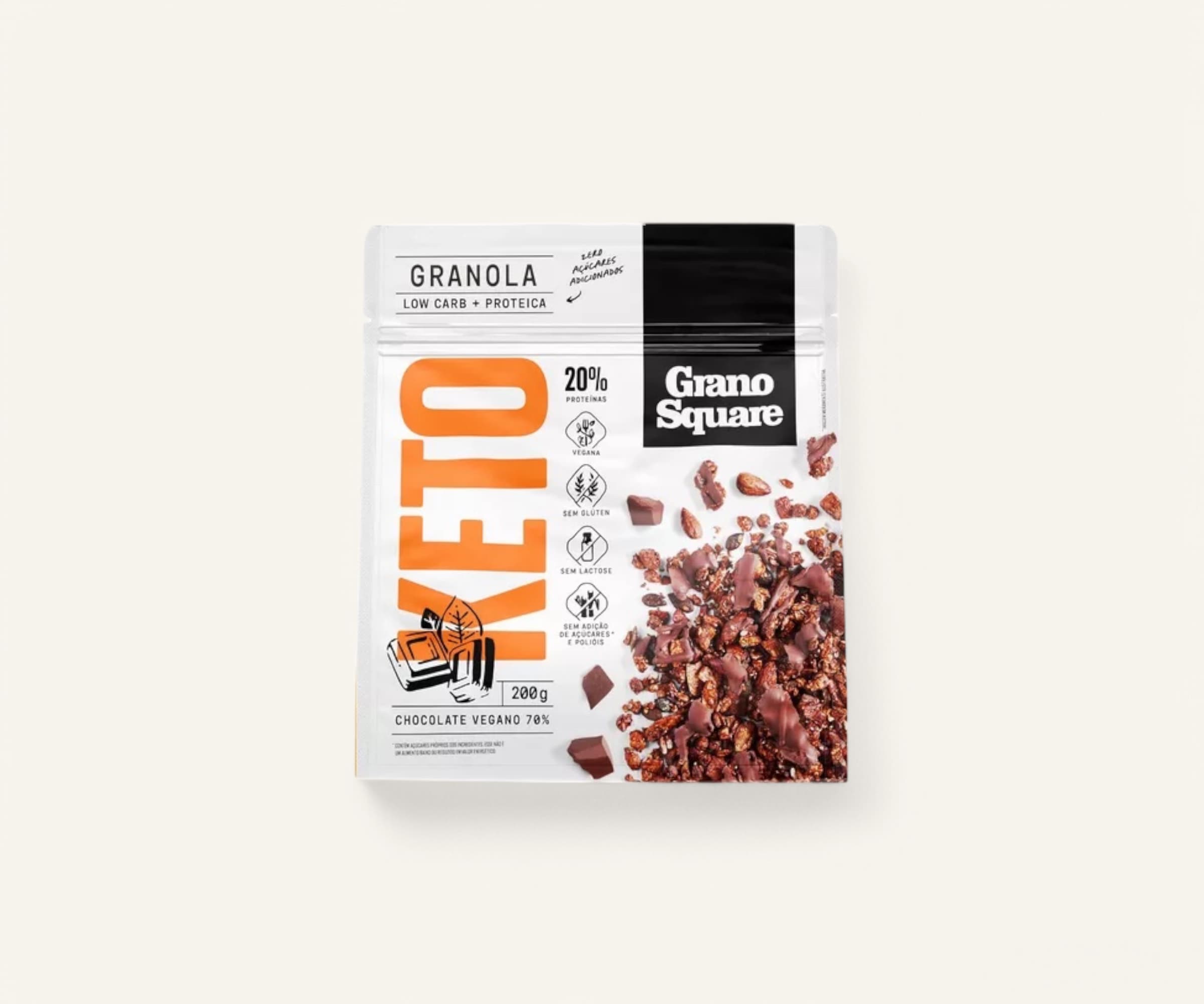 Granola keto chocolate 70% GranoSquare 200g
