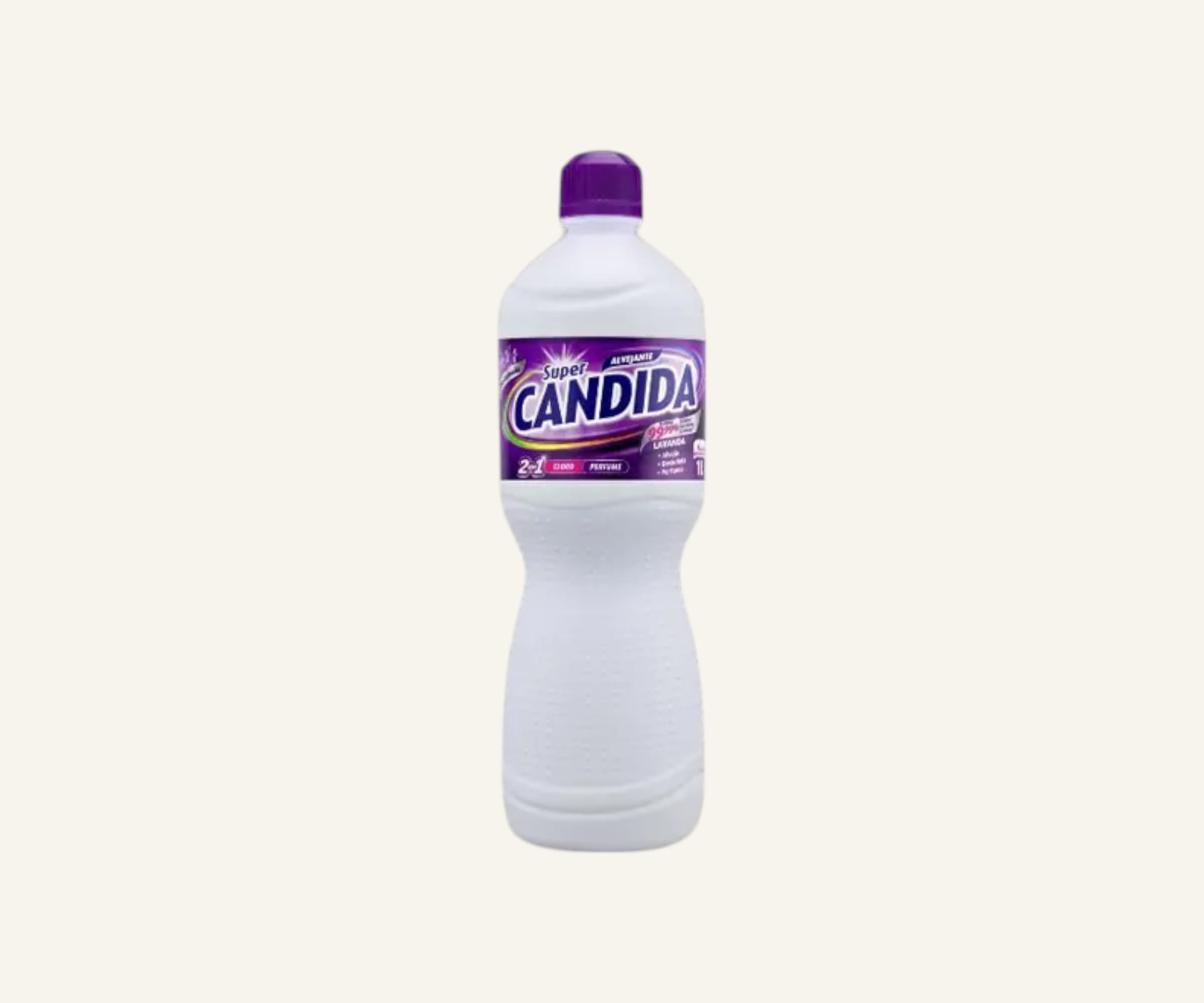 Alvejante com cloro ativo lavanda Super Candida 1l