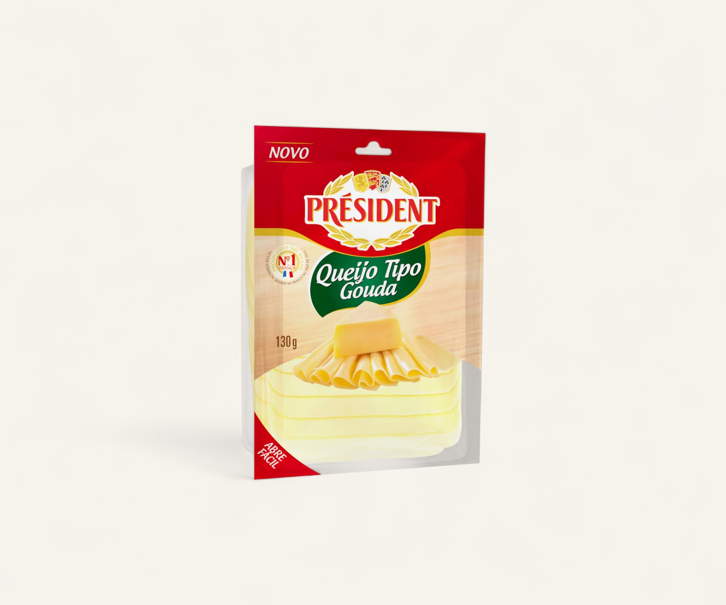 Queijo tipo gouda fatiado Président 150g