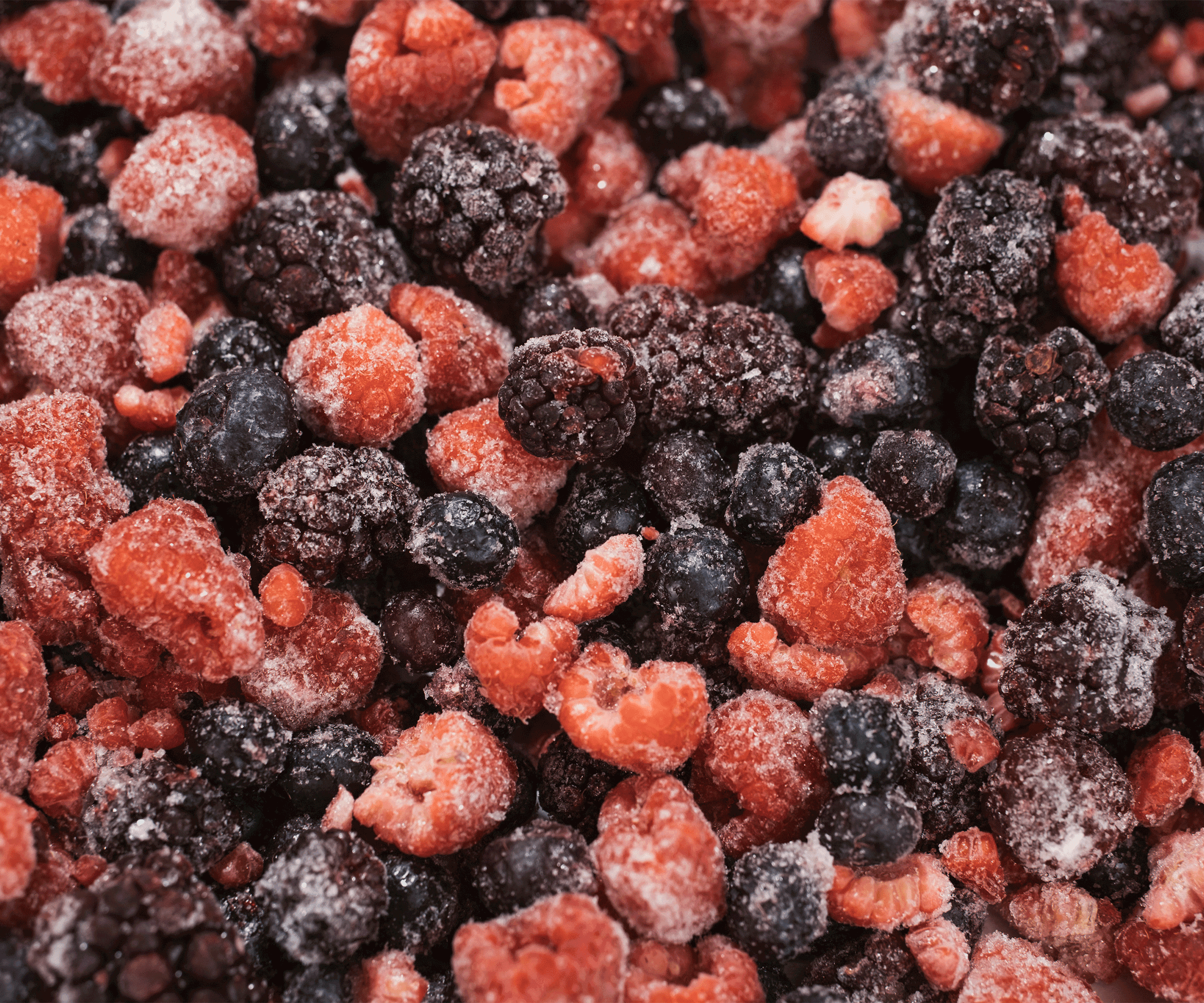 Frutas vermelhas orgânicas congeladas 1kg