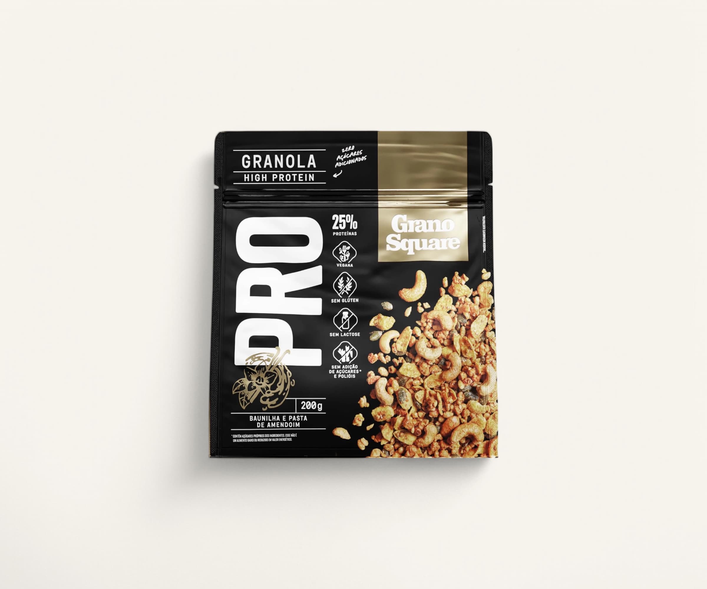 Granola pro baunilha e pasta de amendoim GranoSquare 200g