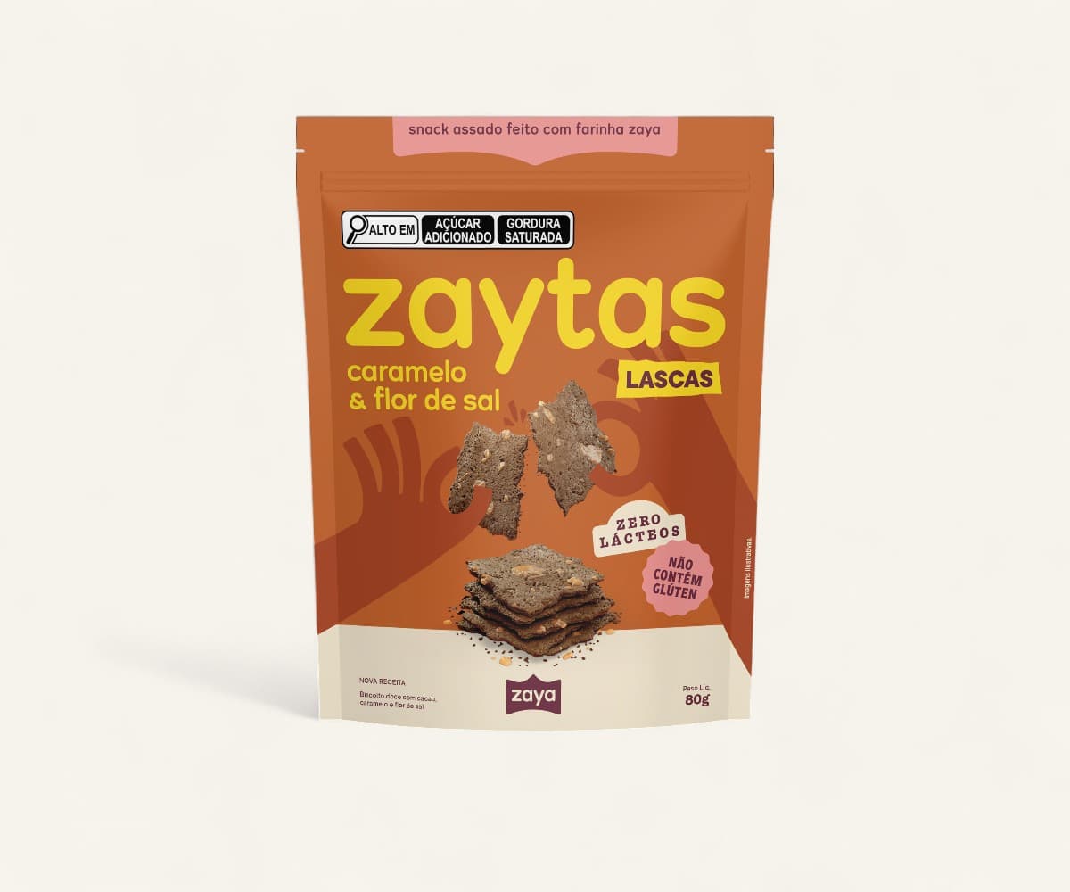Lascas Zaytas caramelo e flor de sal 80g