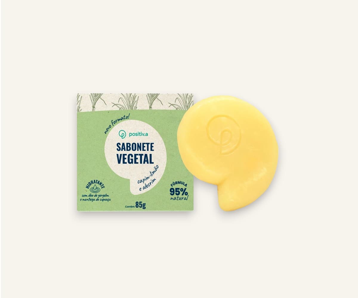Sabonete vegetal em barra capim limão e alecrim Positiv.a 85g