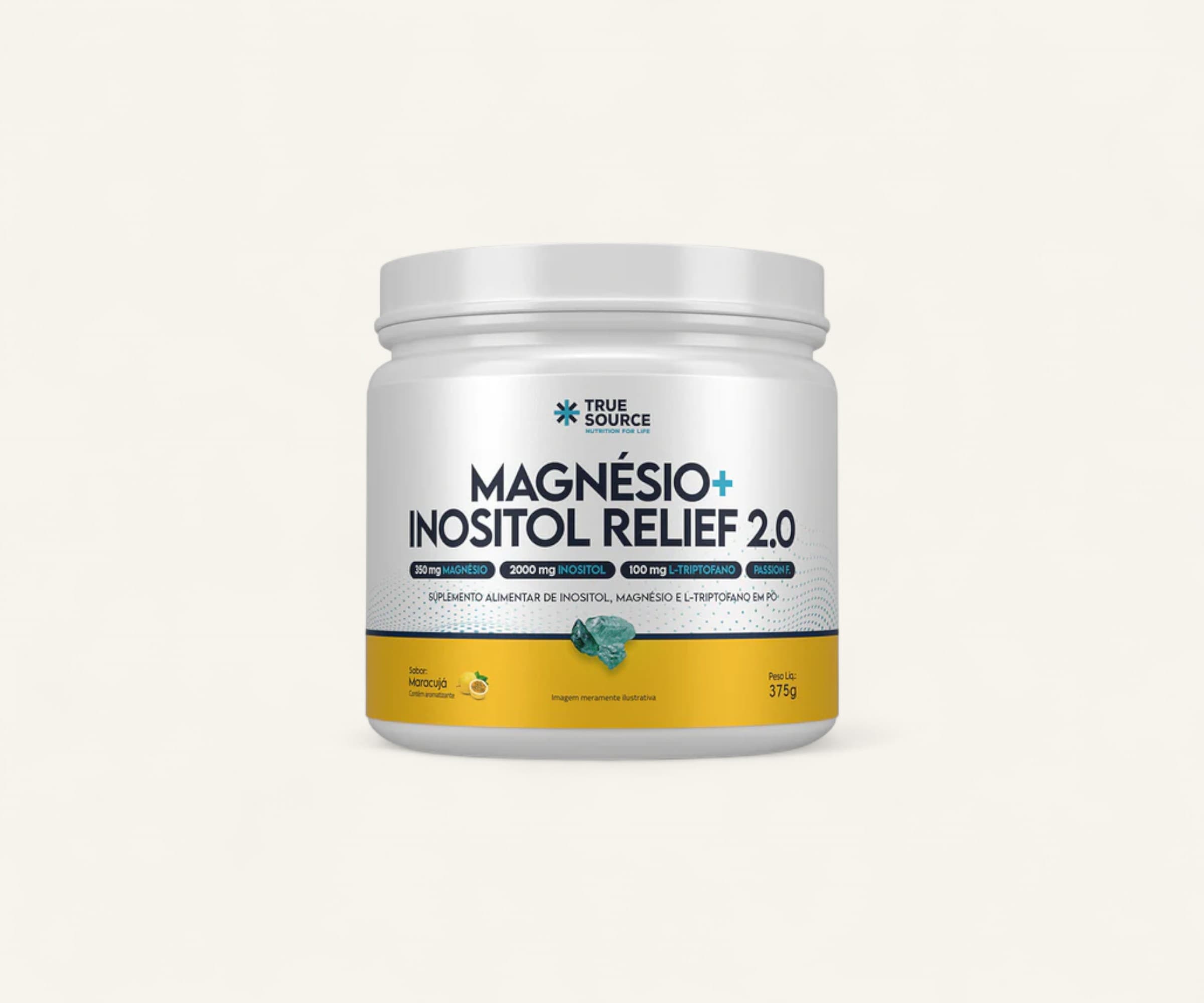 Suplemento alimentar Magnésio + Inositol Relief 2.0 sabor maracujá 375g