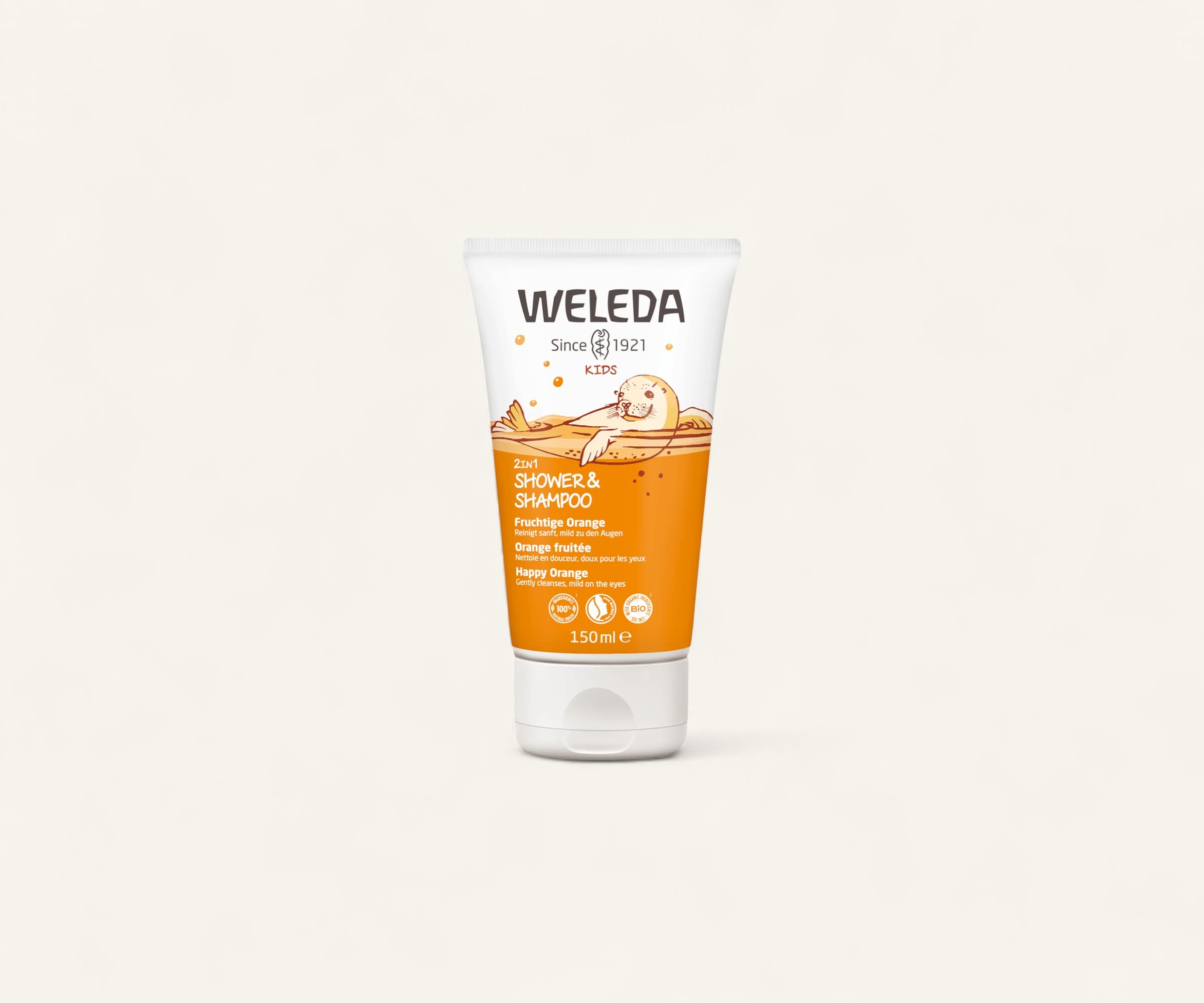 Shampoo e sabonete laranja Weleda Kids 150ml