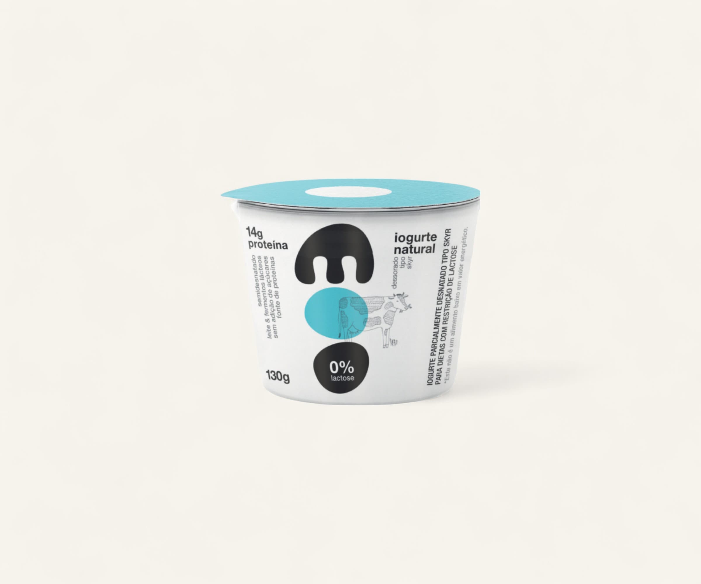 Iogurte skyr natural 2% gordura zero lactose Moo 130g