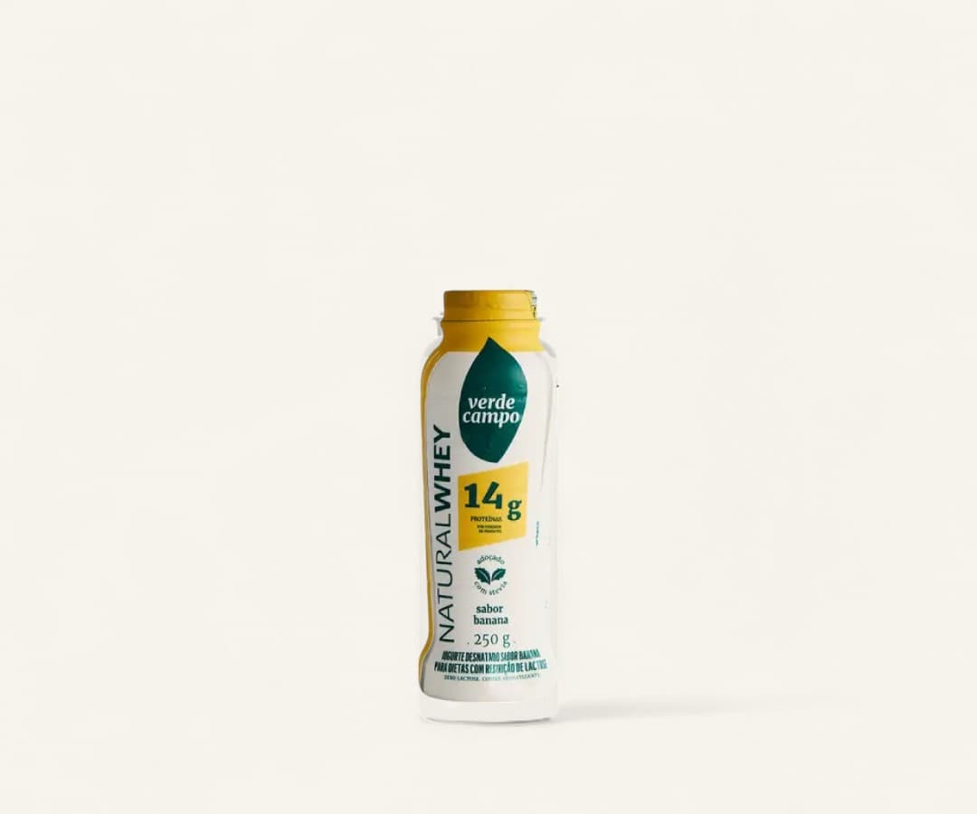 Iogurte Natural Whey de banana 14g de proteína 250g