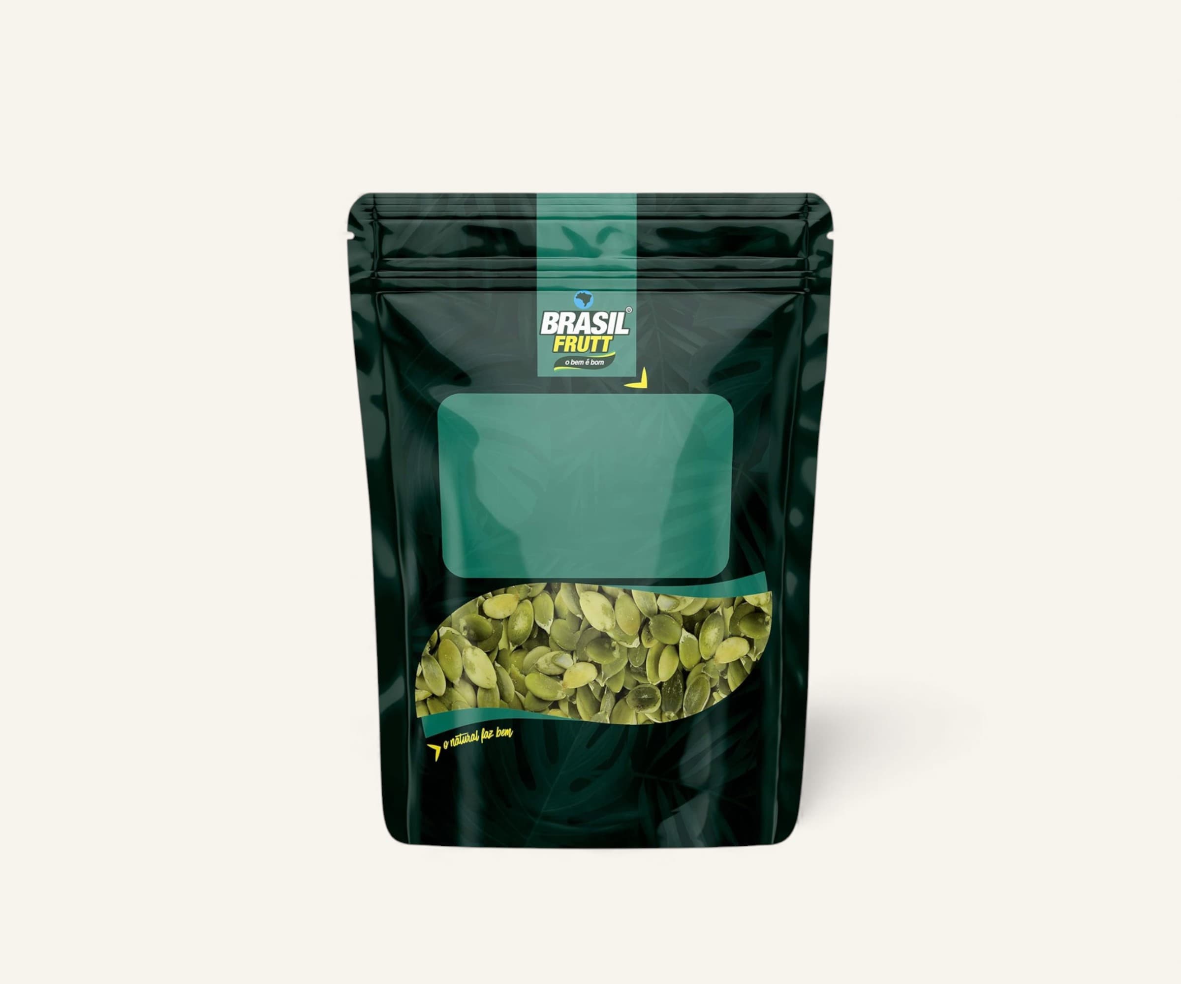 Semente de abóbora sem casca torrada e salgada 200g