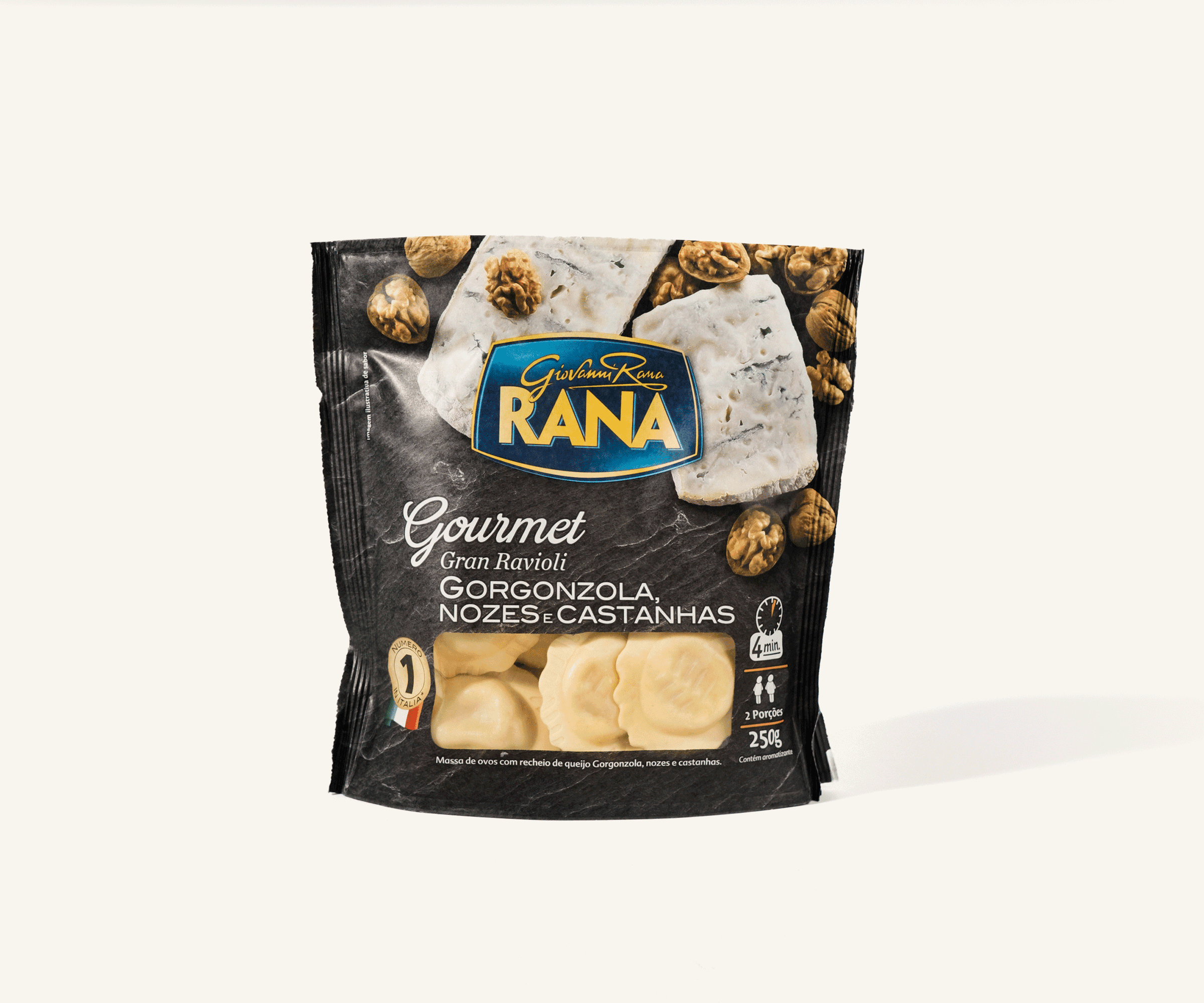 Ravioli gourmet de gorgonzola e nozes 250g