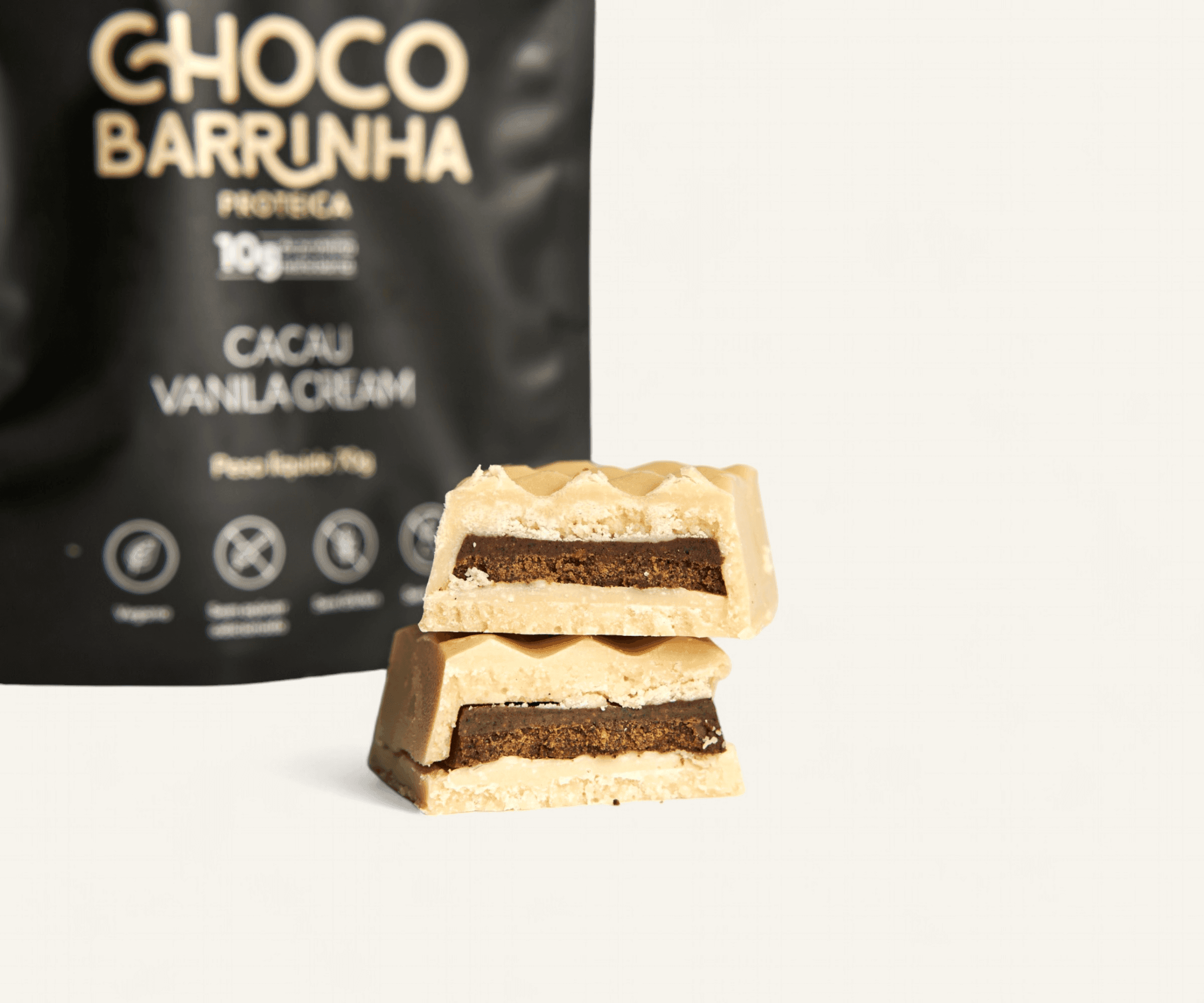 Chocobarrinha proteica cacau vanillla cream 70g