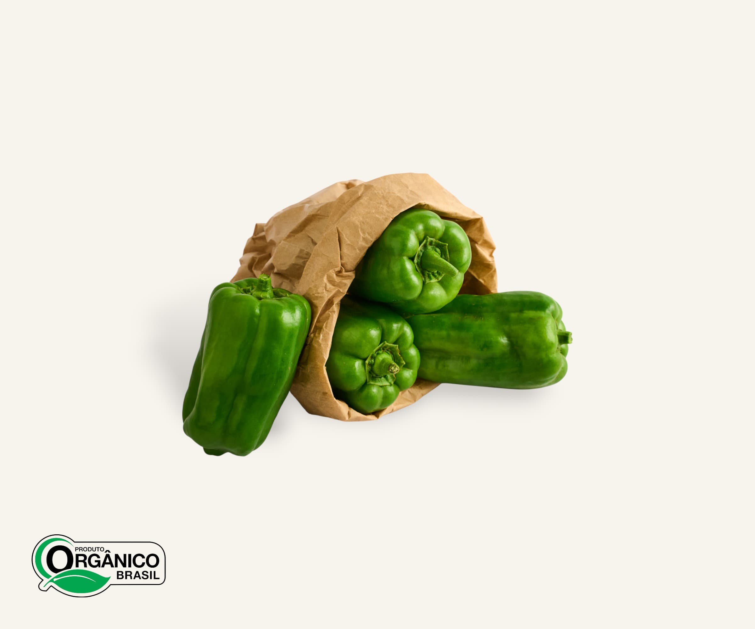 Pimentão verde orgânico 400g | 2 a 3un