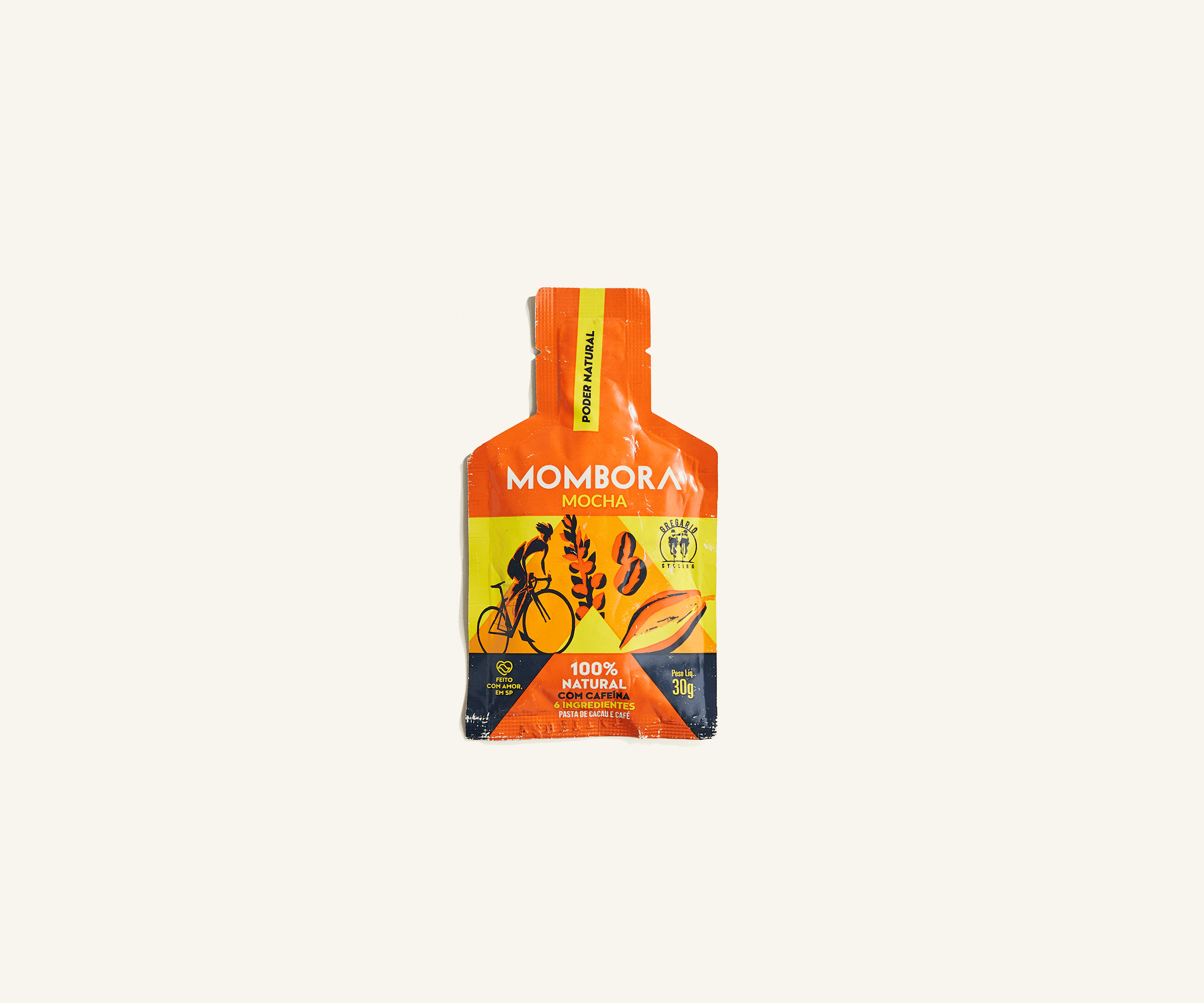 Gel com cafeína sabor mocha 100% natural 30g