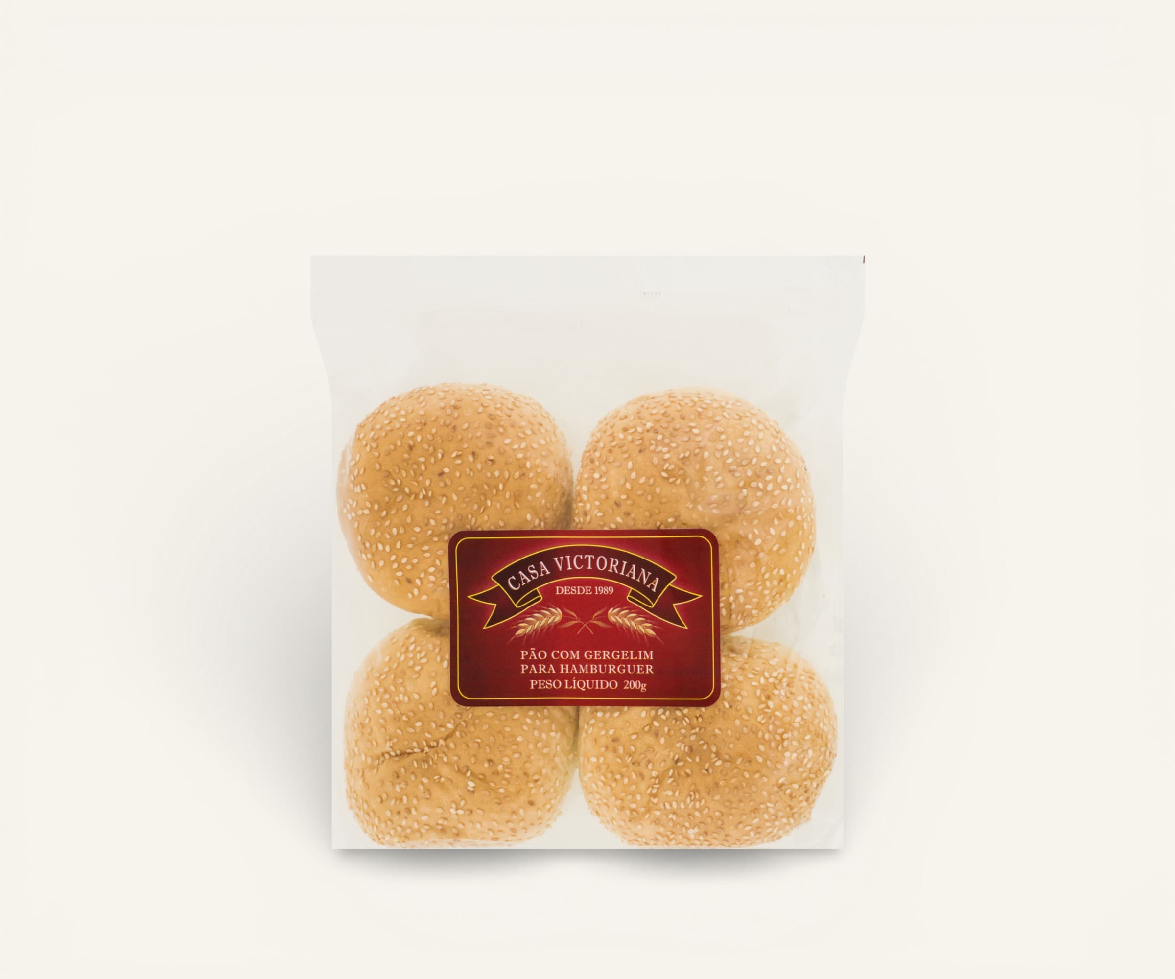 Pão para hambúrguer com gergelim Casa Victoriana 200g