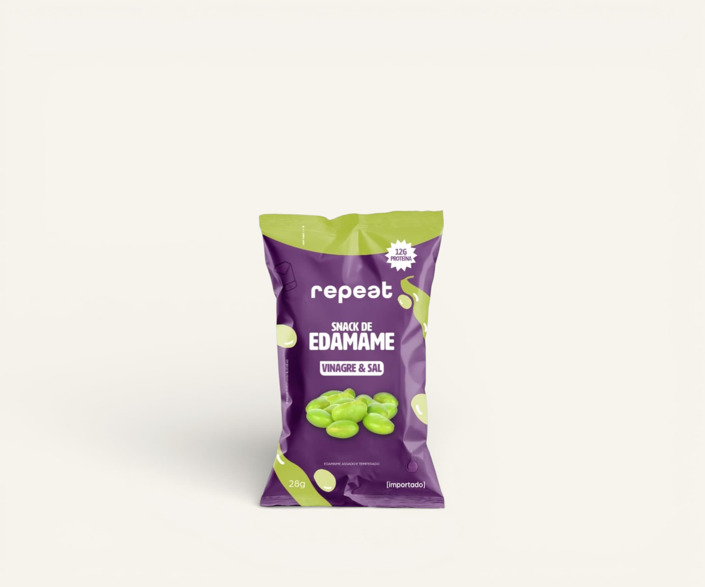 Snack de edamame Repeat vinagre & sal 28g