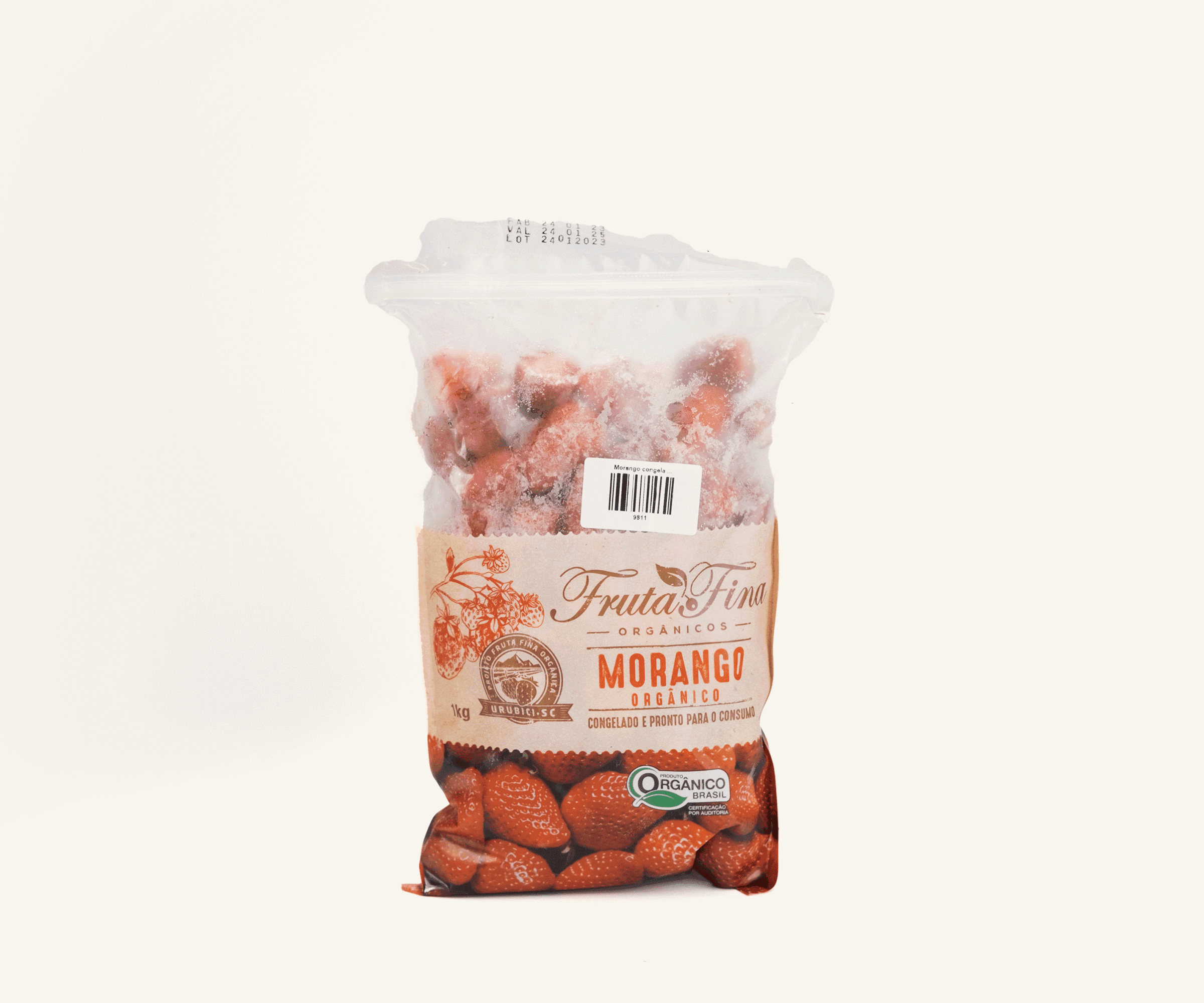 Morango orgânico congelado 1kg