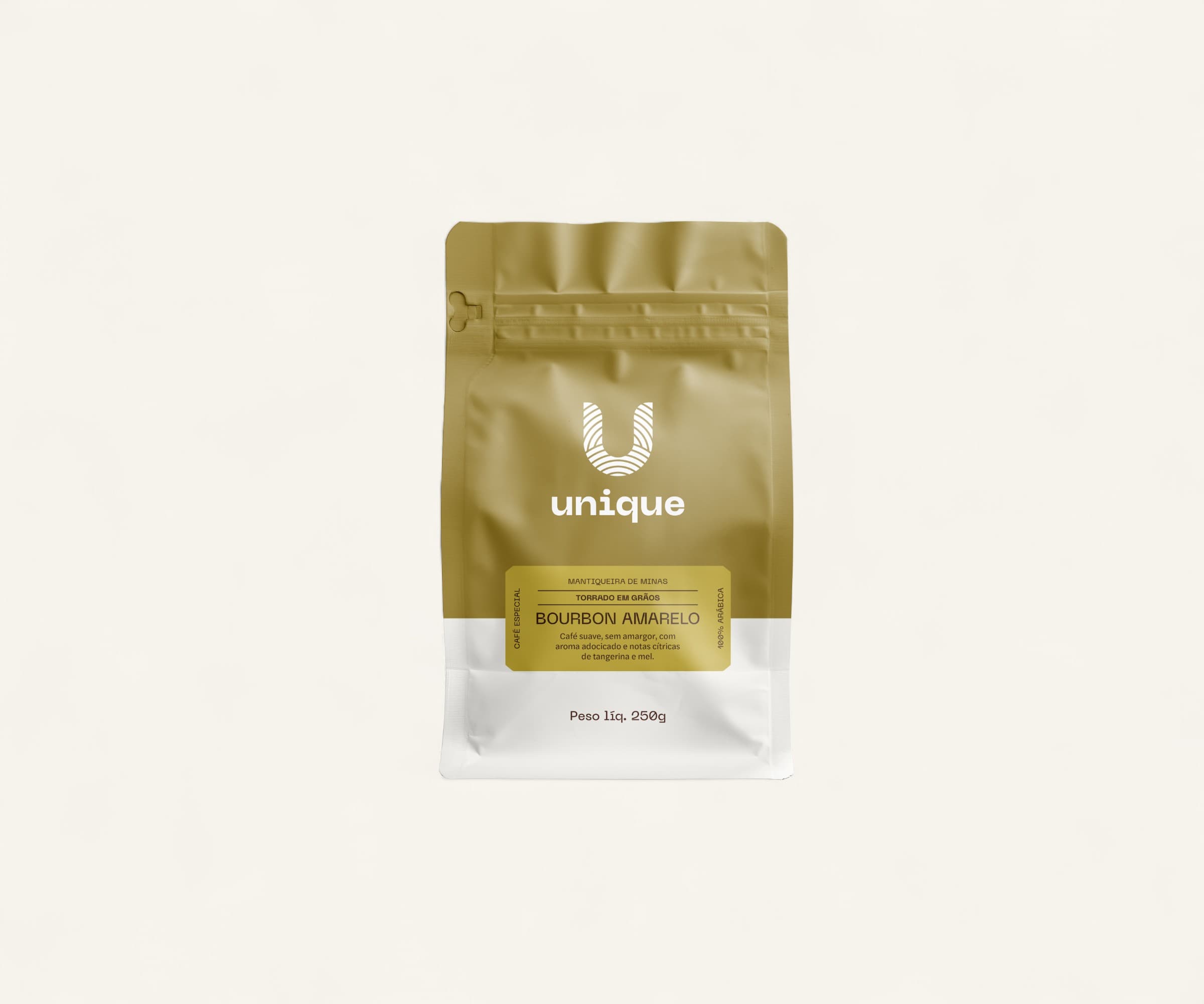 Café em grãos bourbon amarelo Unique Cafés 250g