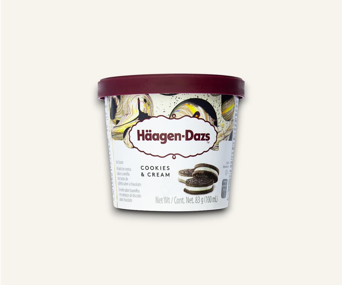 Sorvete cookies & cream Häagen-Dazs 100ml