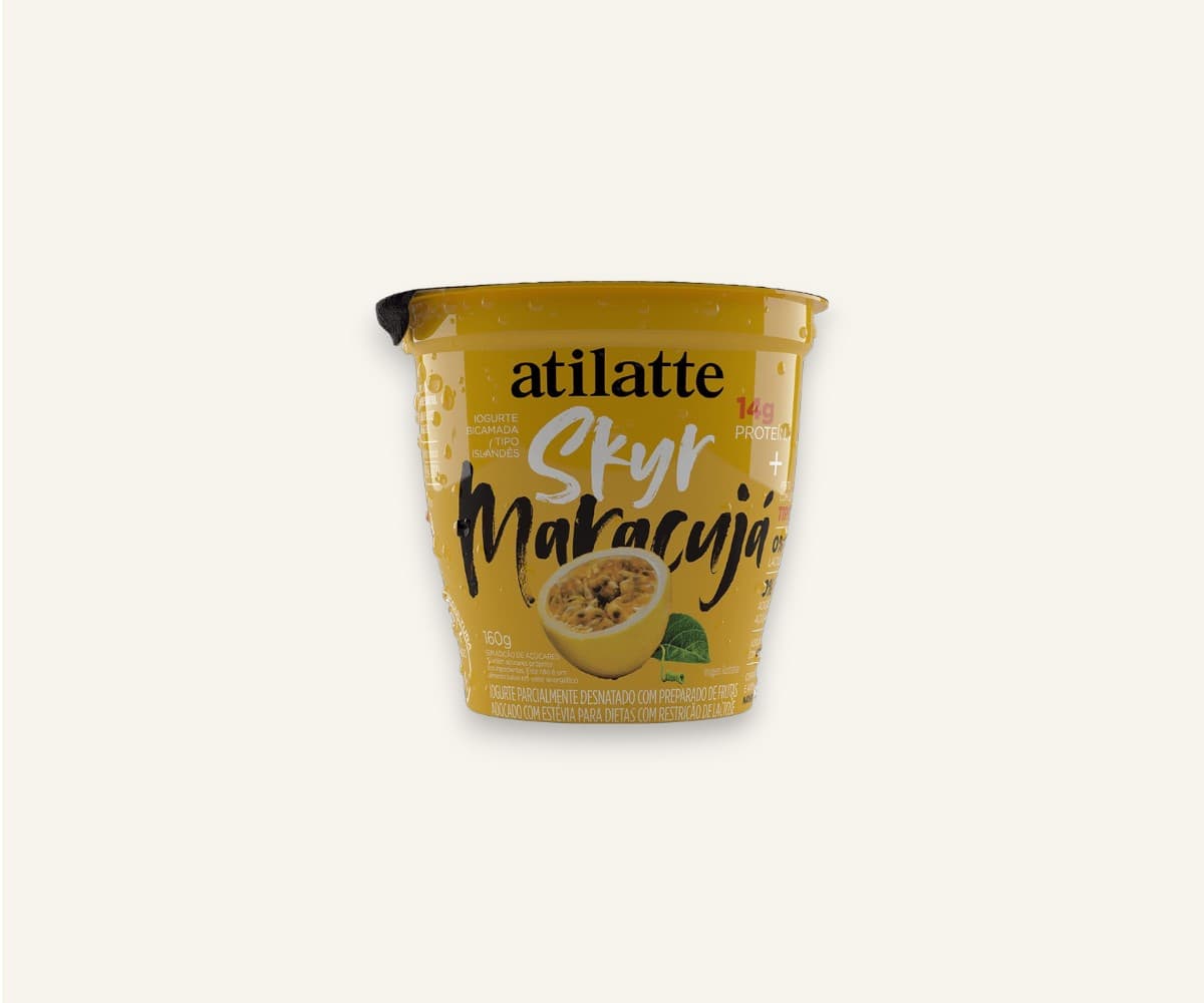 Iogurte parcialmente desnatado skyr maracujá zero lactose 160g