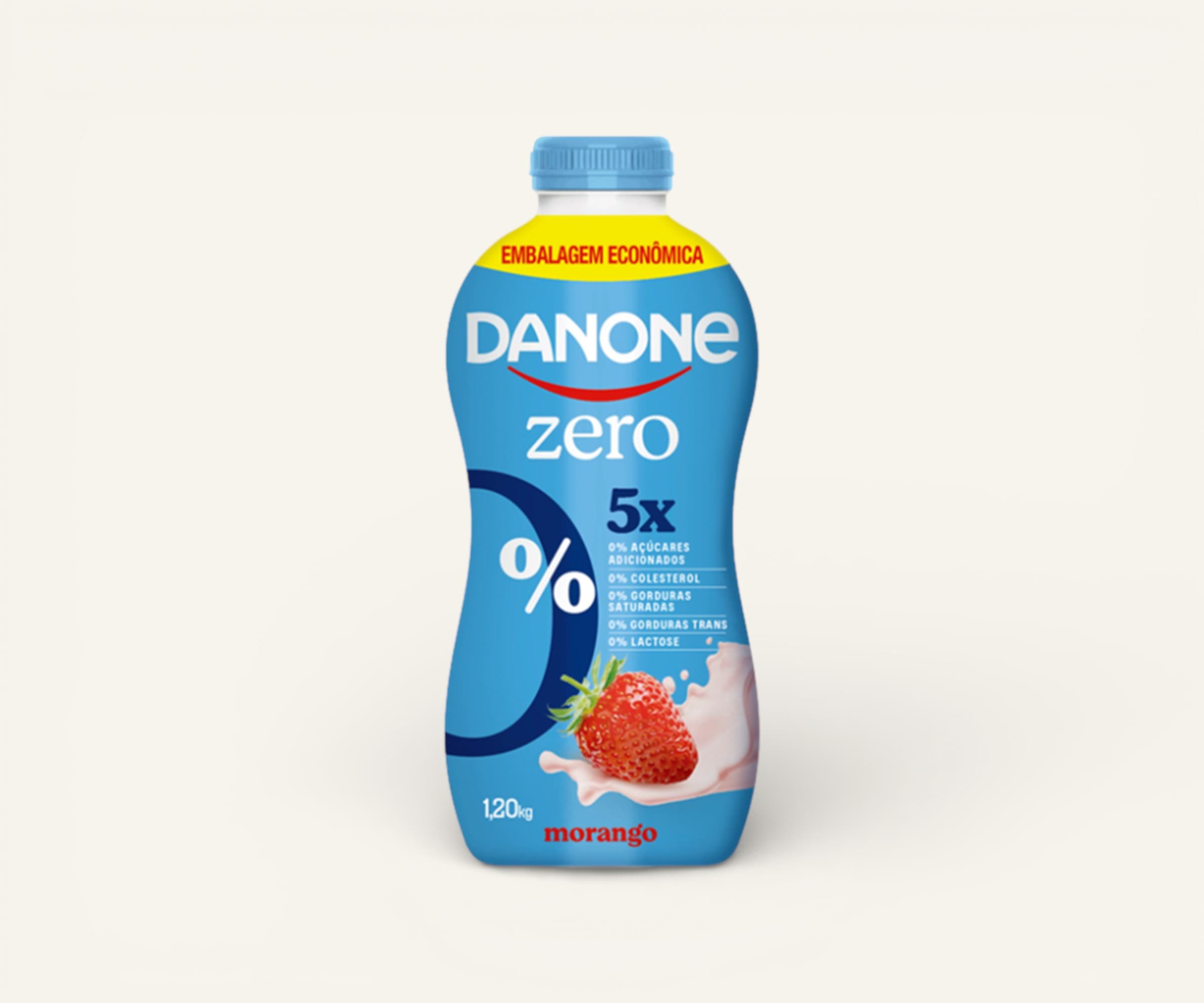 Iogurte líquido zero com preparado de morango 1,20kg