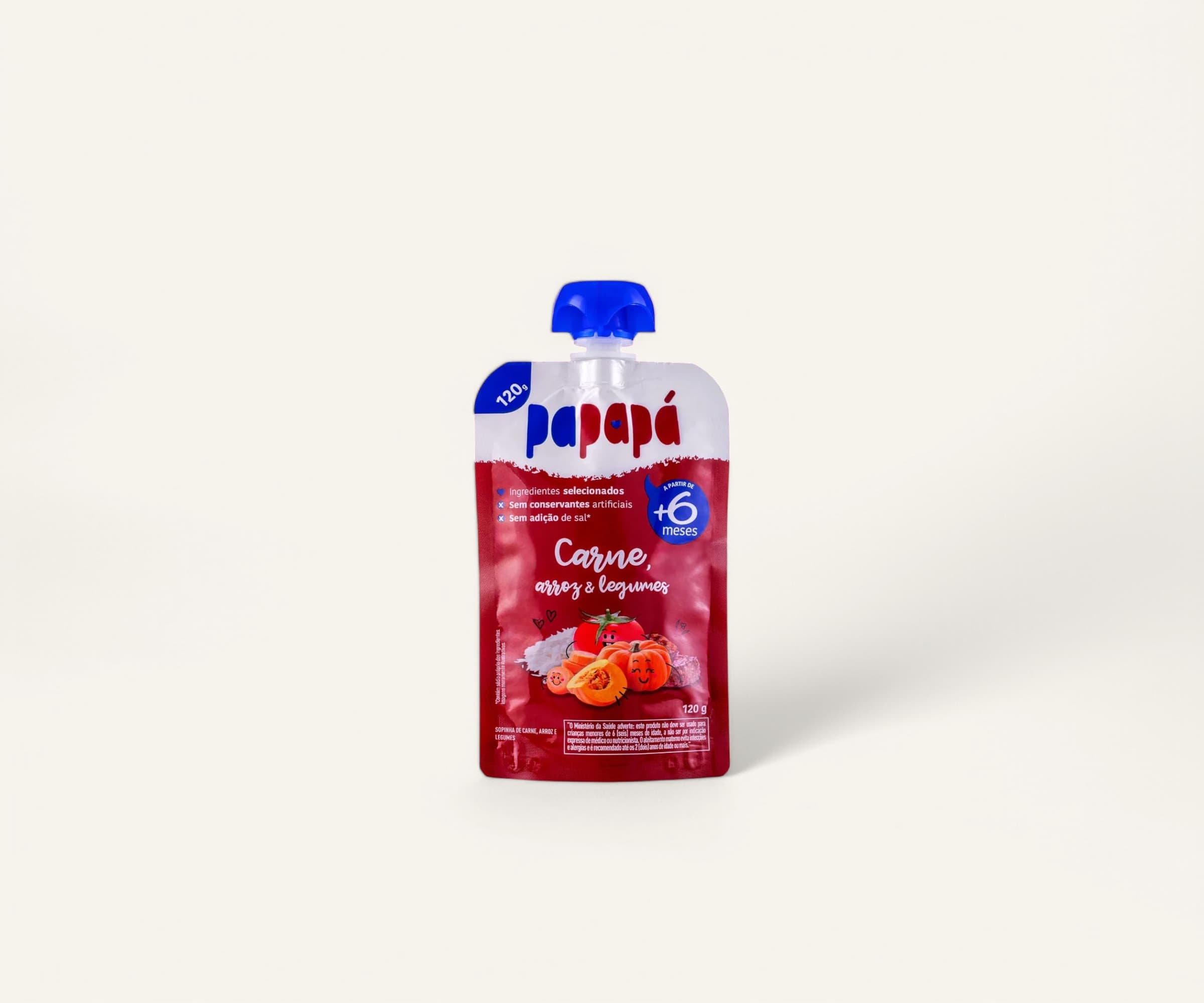 Papinha de carne, arroz e legumes Papapá 120g