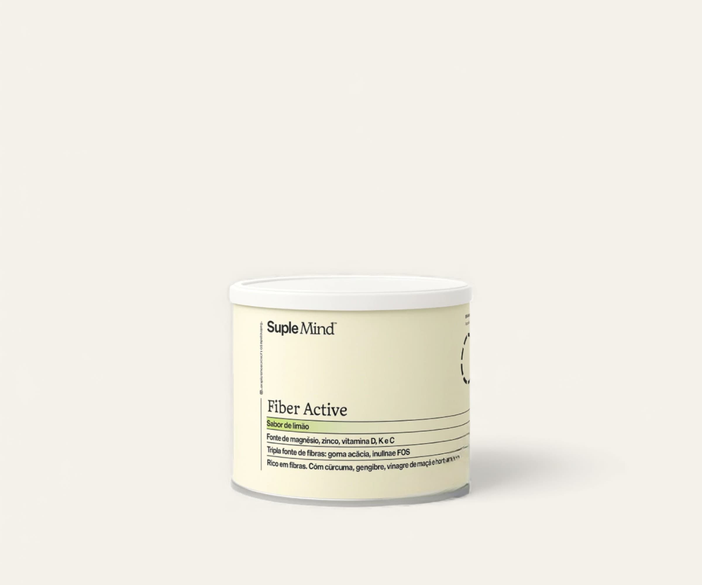 Suplemento em pó Fiber Active sabor limão SupleMind 198g