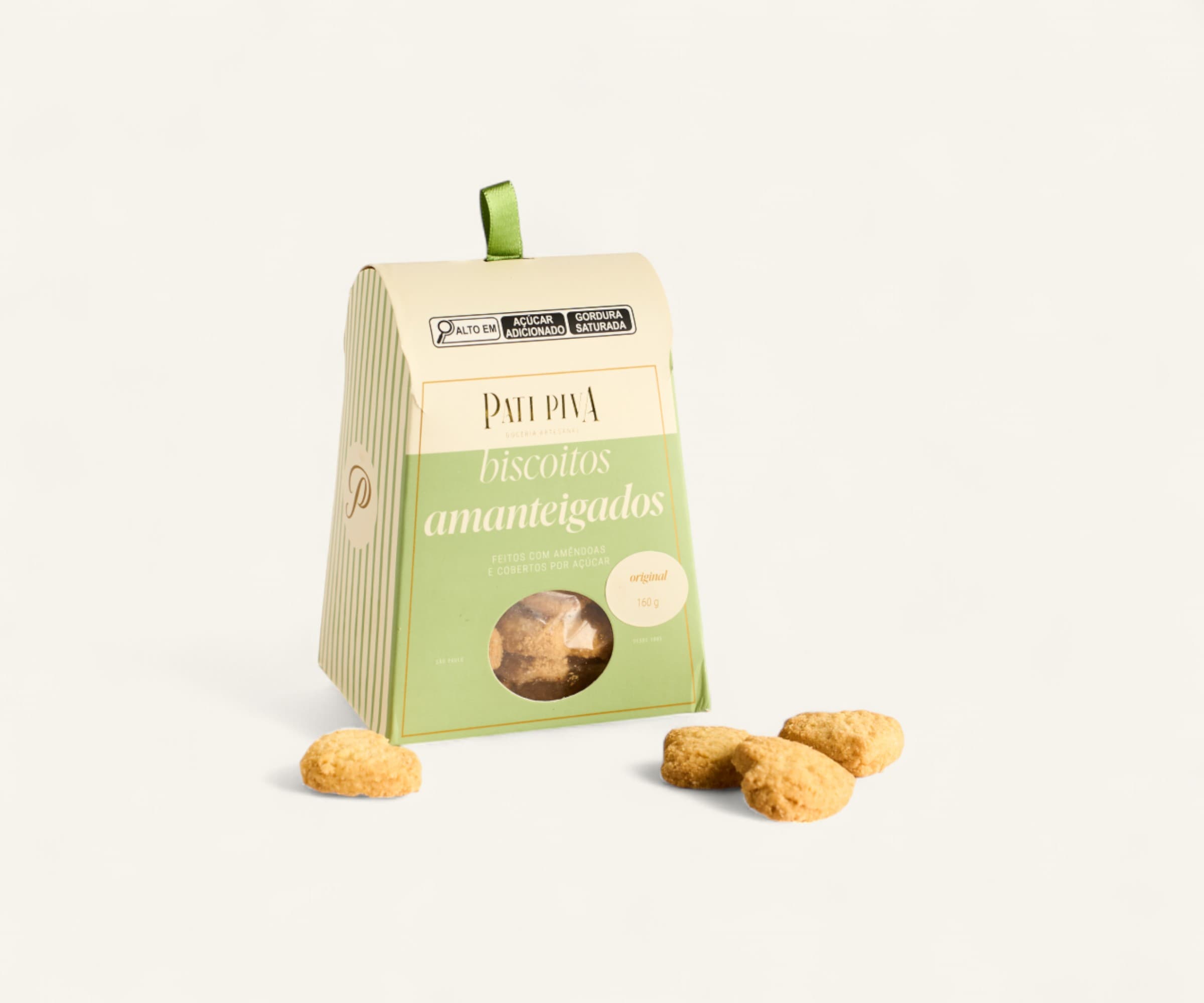 Biscoitos amanteigados de amêndoas Pati Piva 160g