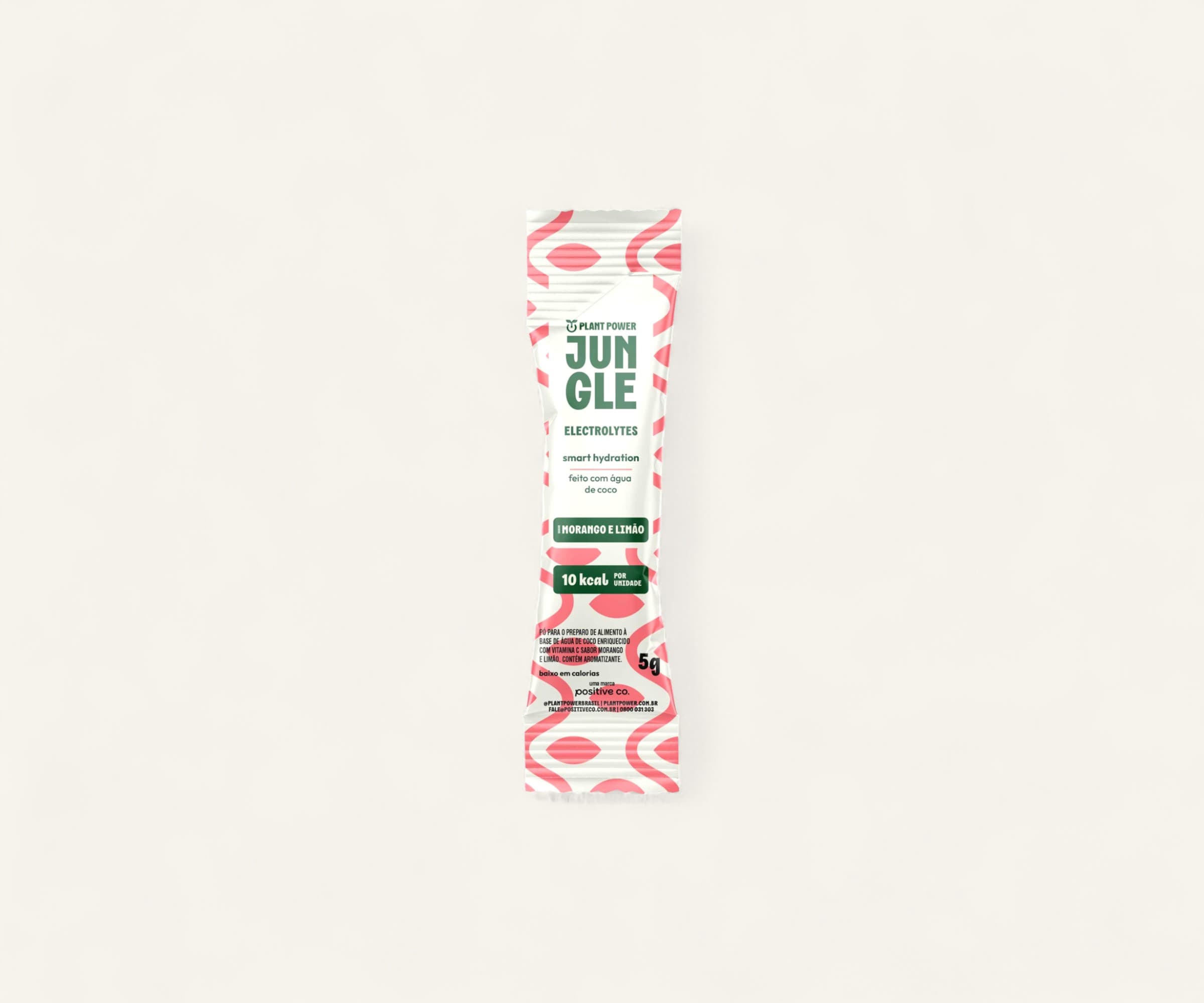 Jungle Electrolytes sabor morango e limão 5g