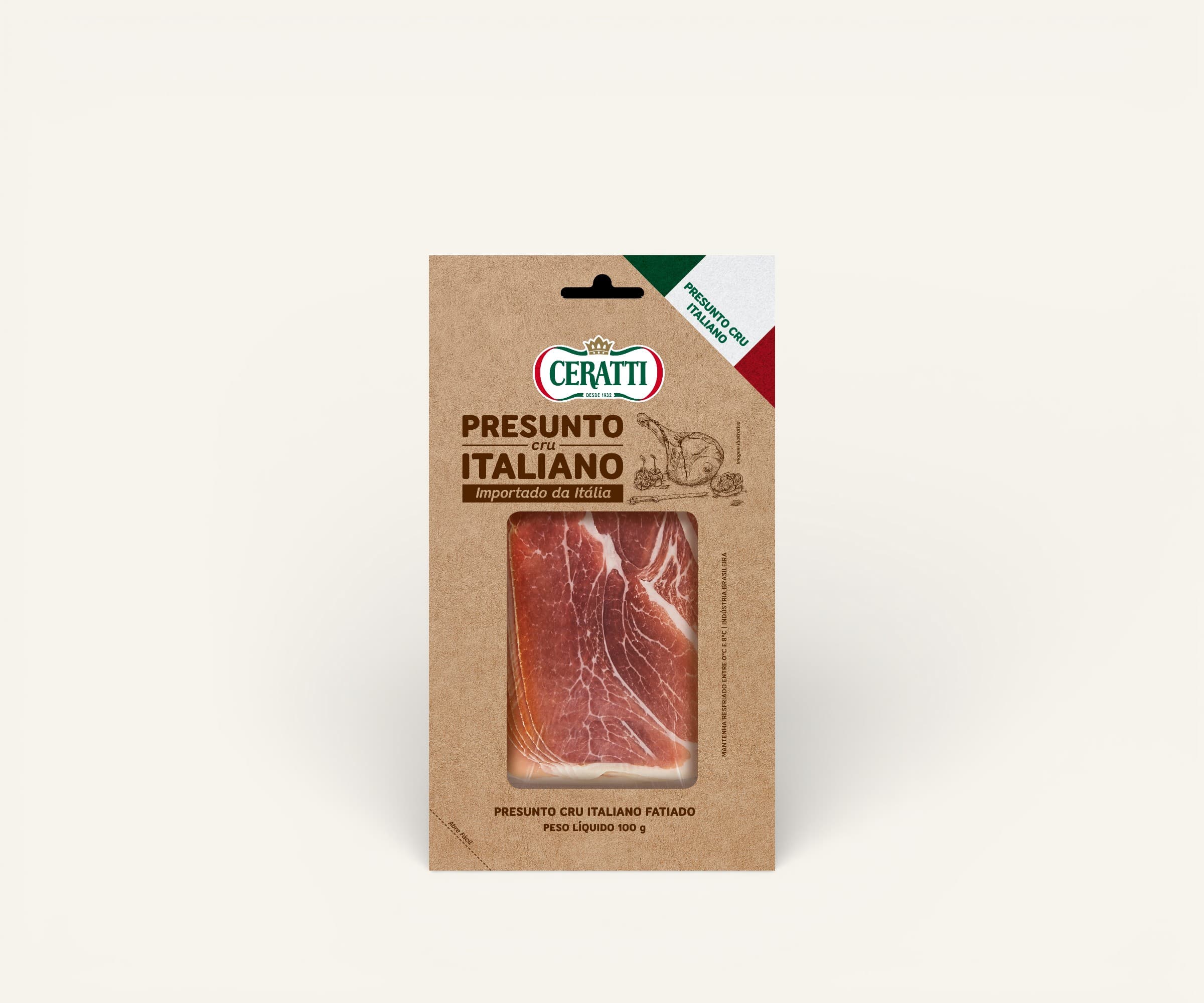 Presunto cru italiano fatiado Ceratti 100g