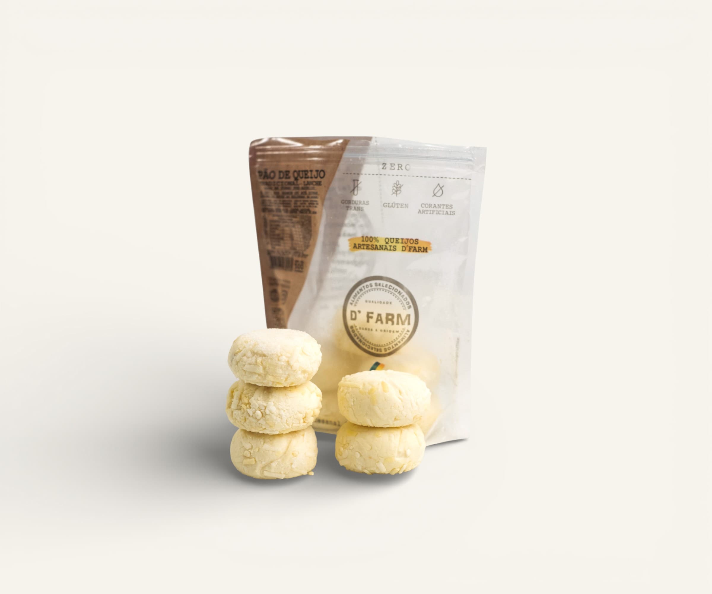 Pão de queijo lanche D'Farm 500g