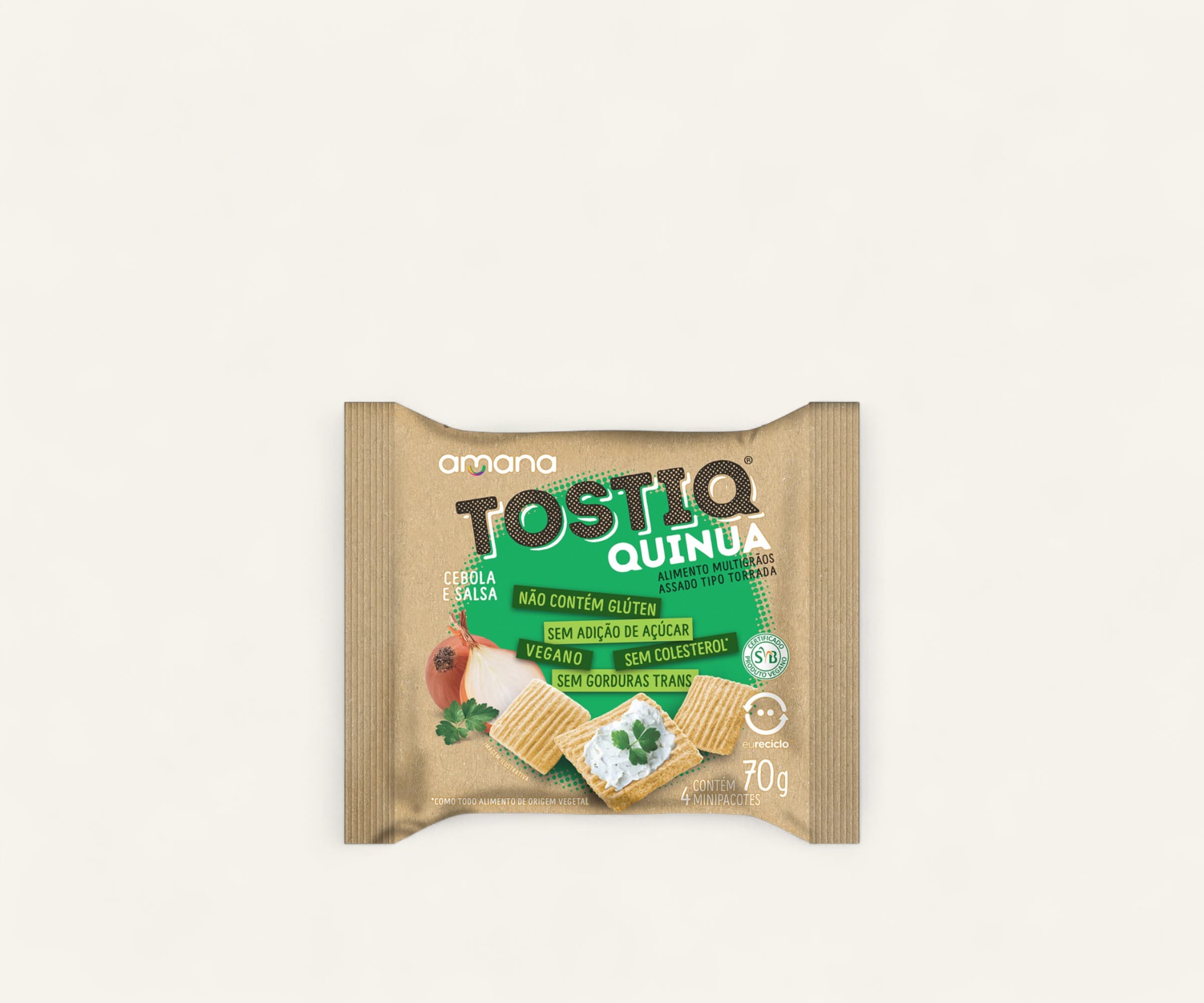 Torrada quinua Tostiq cebola e salsa 70g