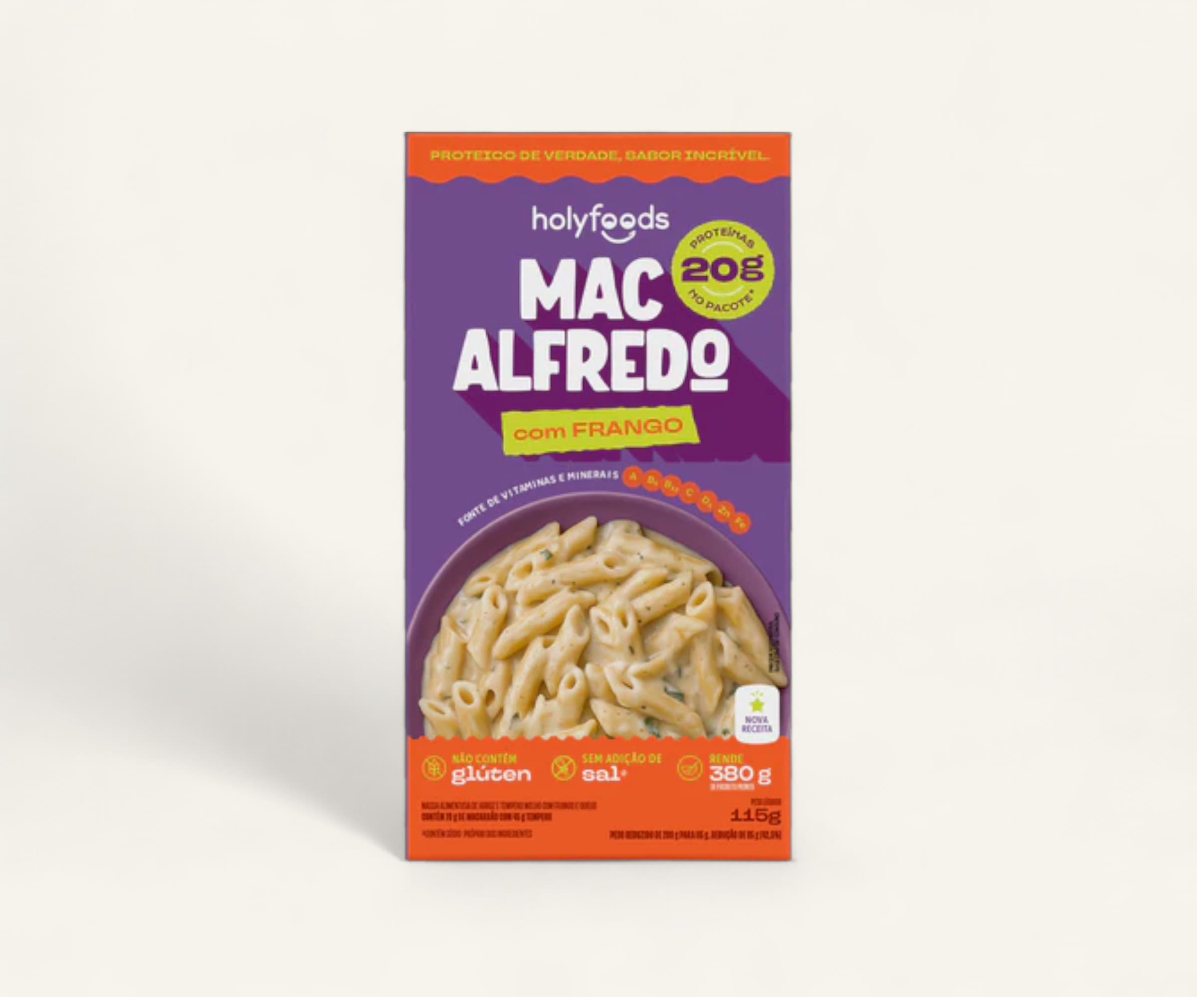 Macarrão com 20g de proteína MacAlfredo com frango 115g
