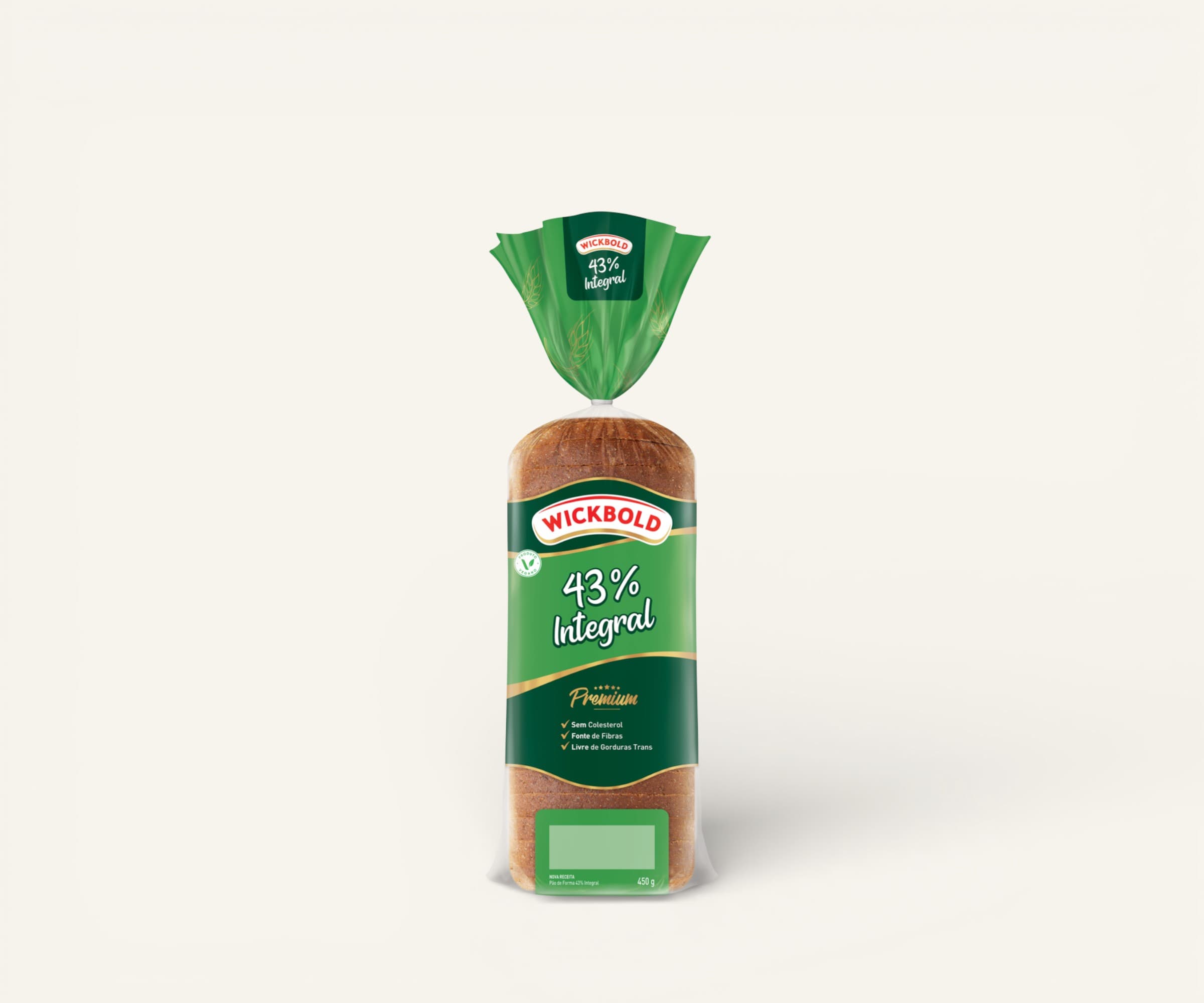 Pão 38% integral Premium Wickbold 450g