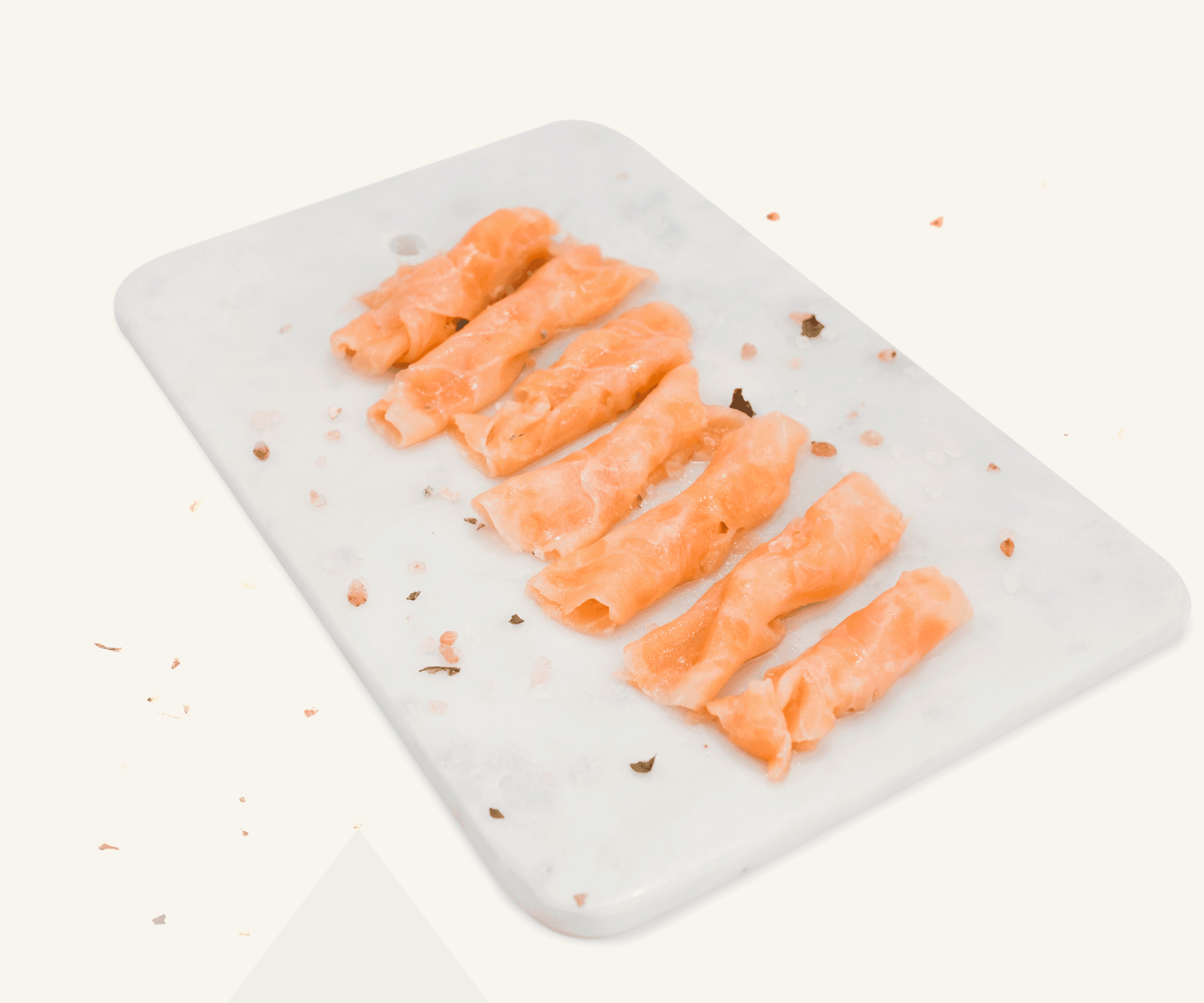 Carpaccio de salmão em discos 100g