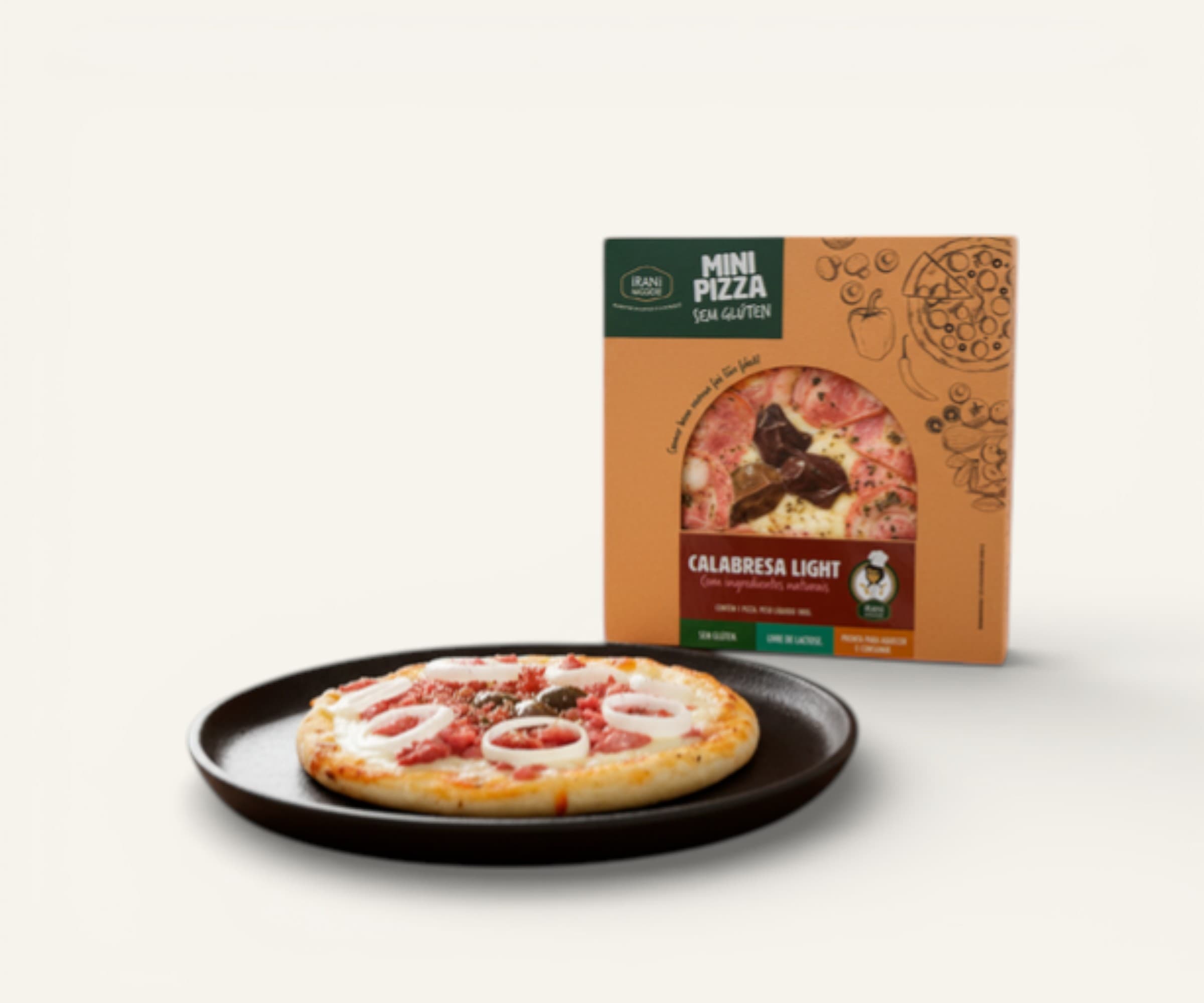Pizza de calabresa sem glúten 180g