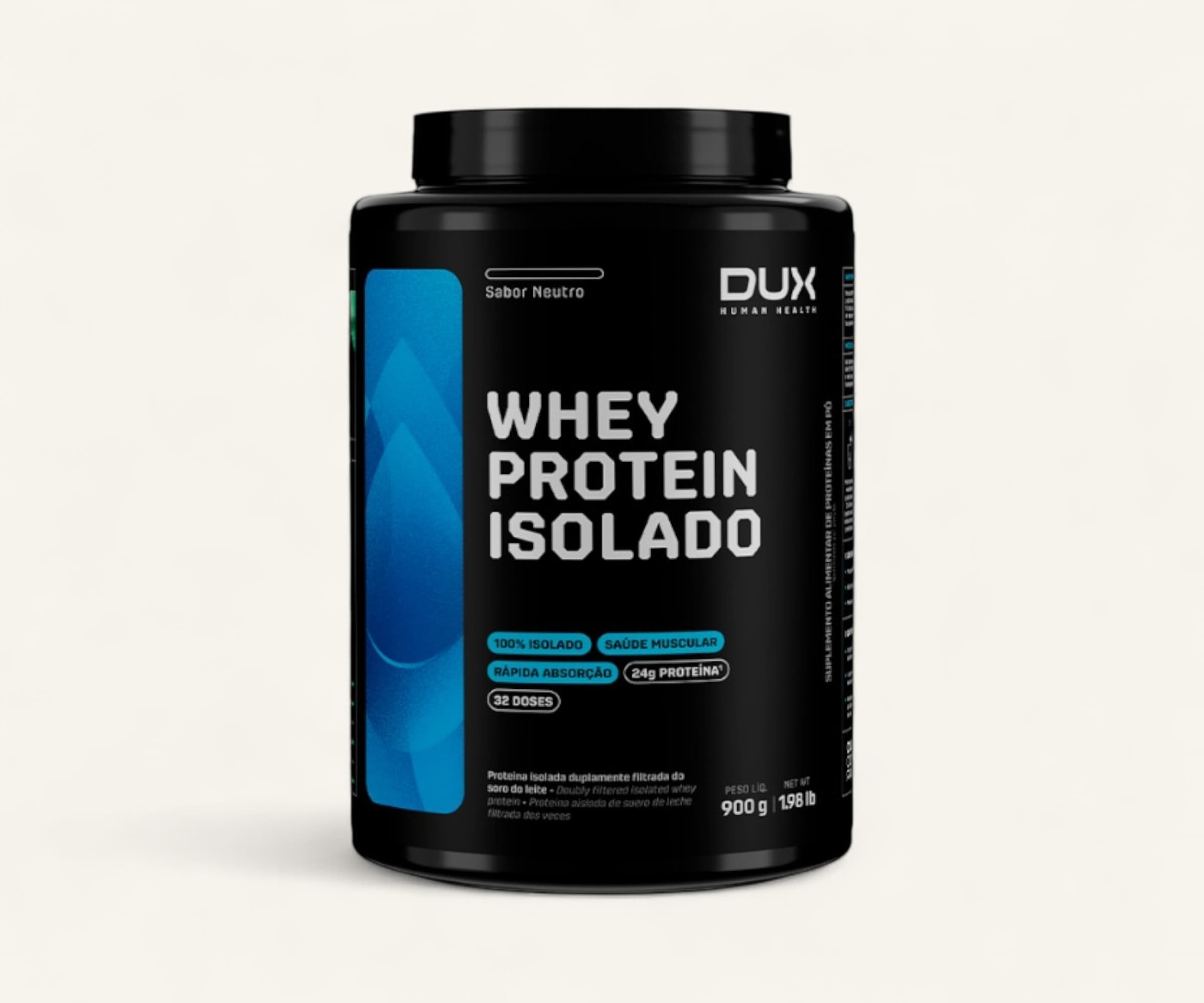 Whey protein isolado sabor neutro Dux 900g