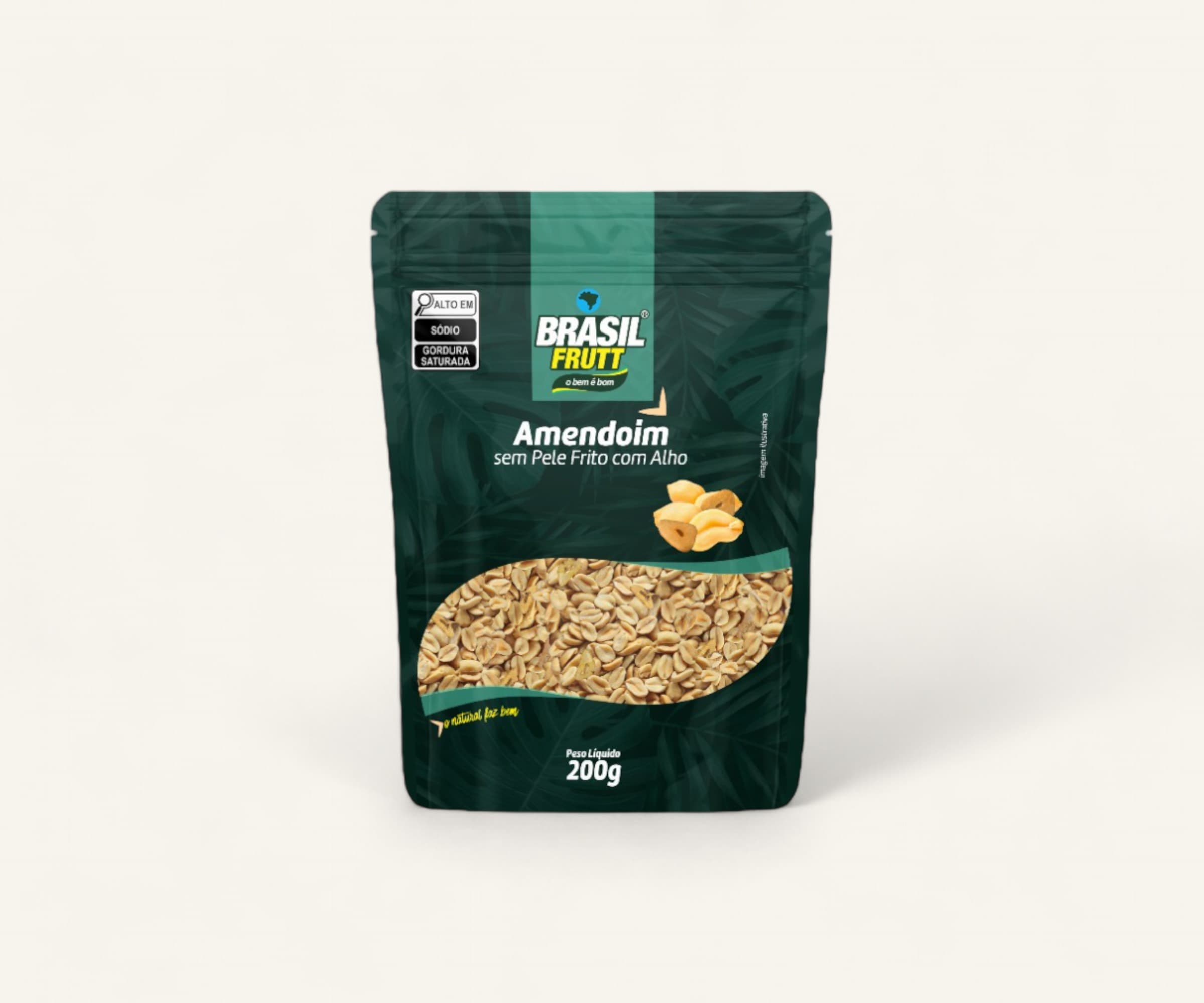 Amendoim sem pele torrado e salgado 200g