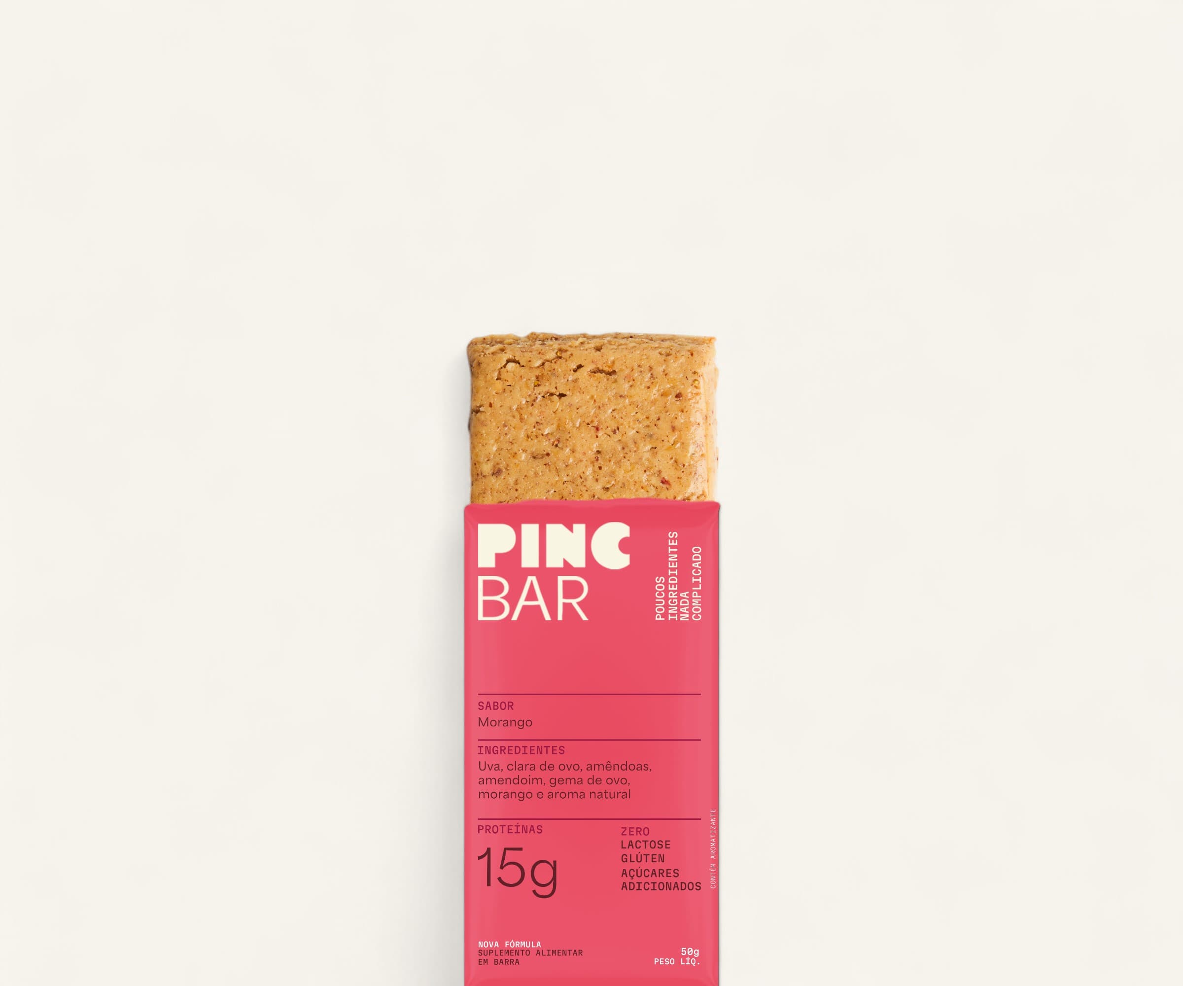 Barra de proteína 15g morango pincbar 50g