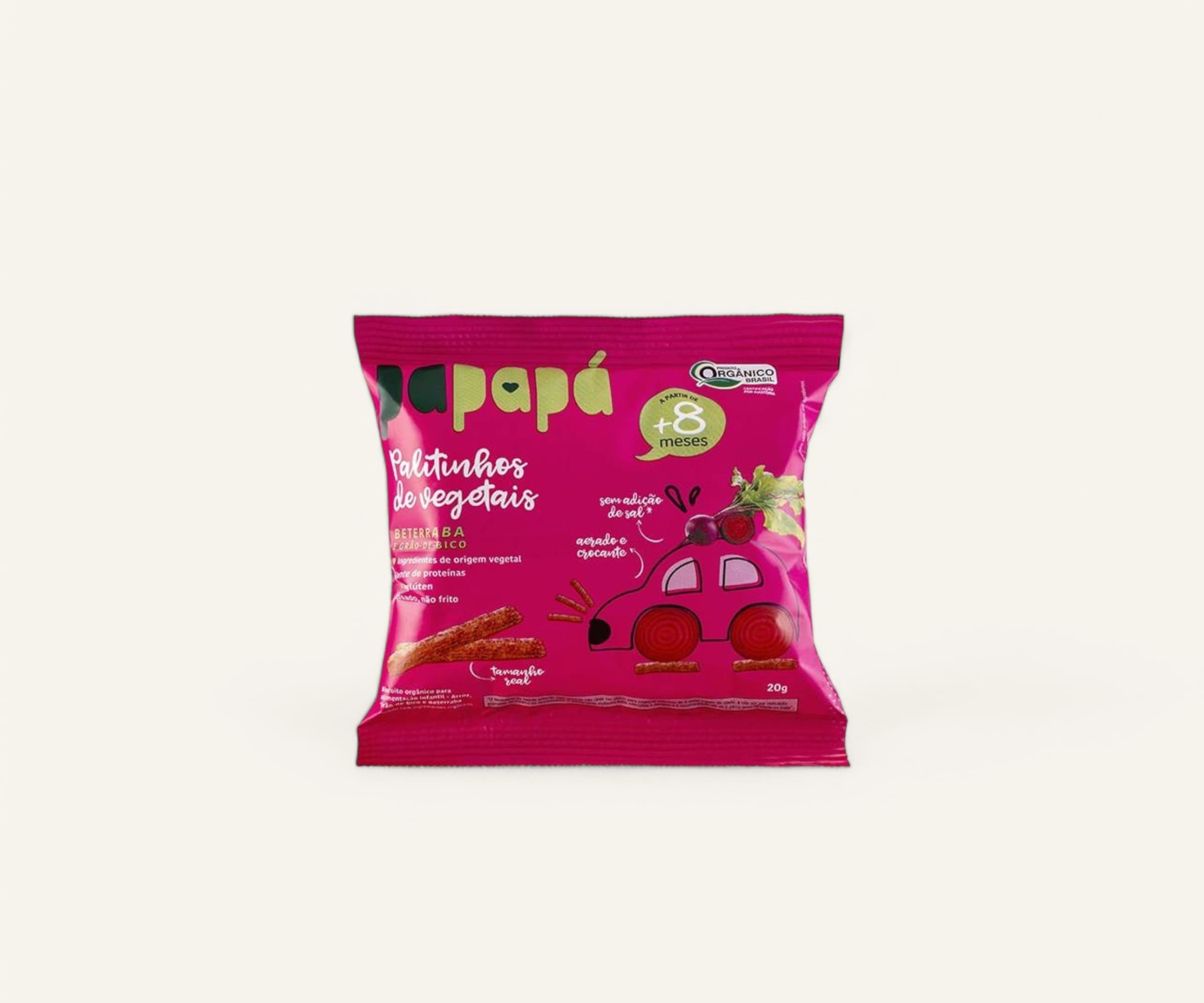 Biscoito beterraba infantil Papapá 20g